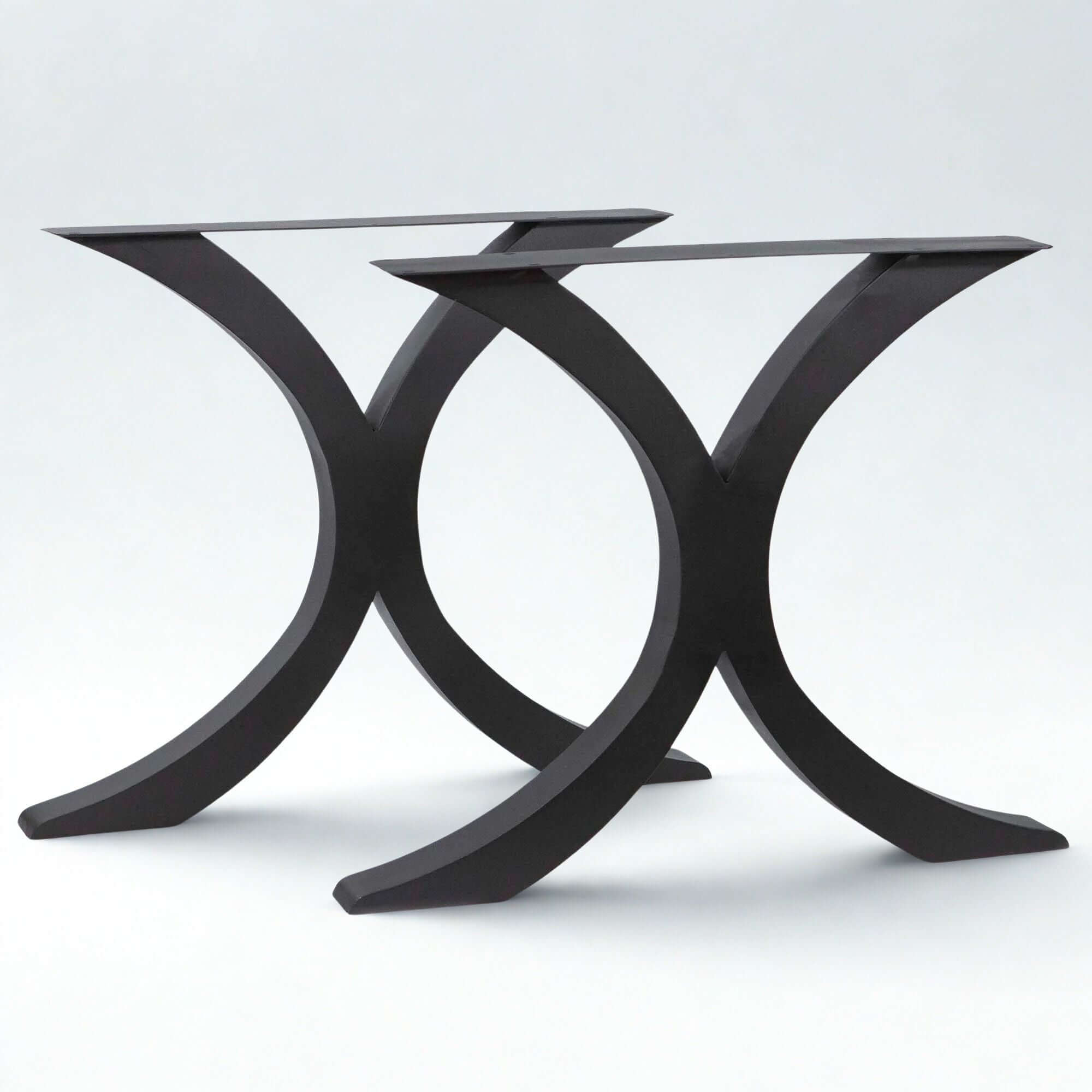 ST3013T - Extra Wide Flowy X-Shaped Dining Table Legs, 1 Pair