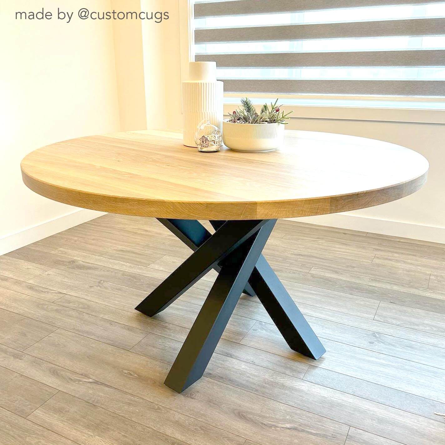 SS1711 Round Dining Table Legs, Straw Bundle Shaped, 1 Set