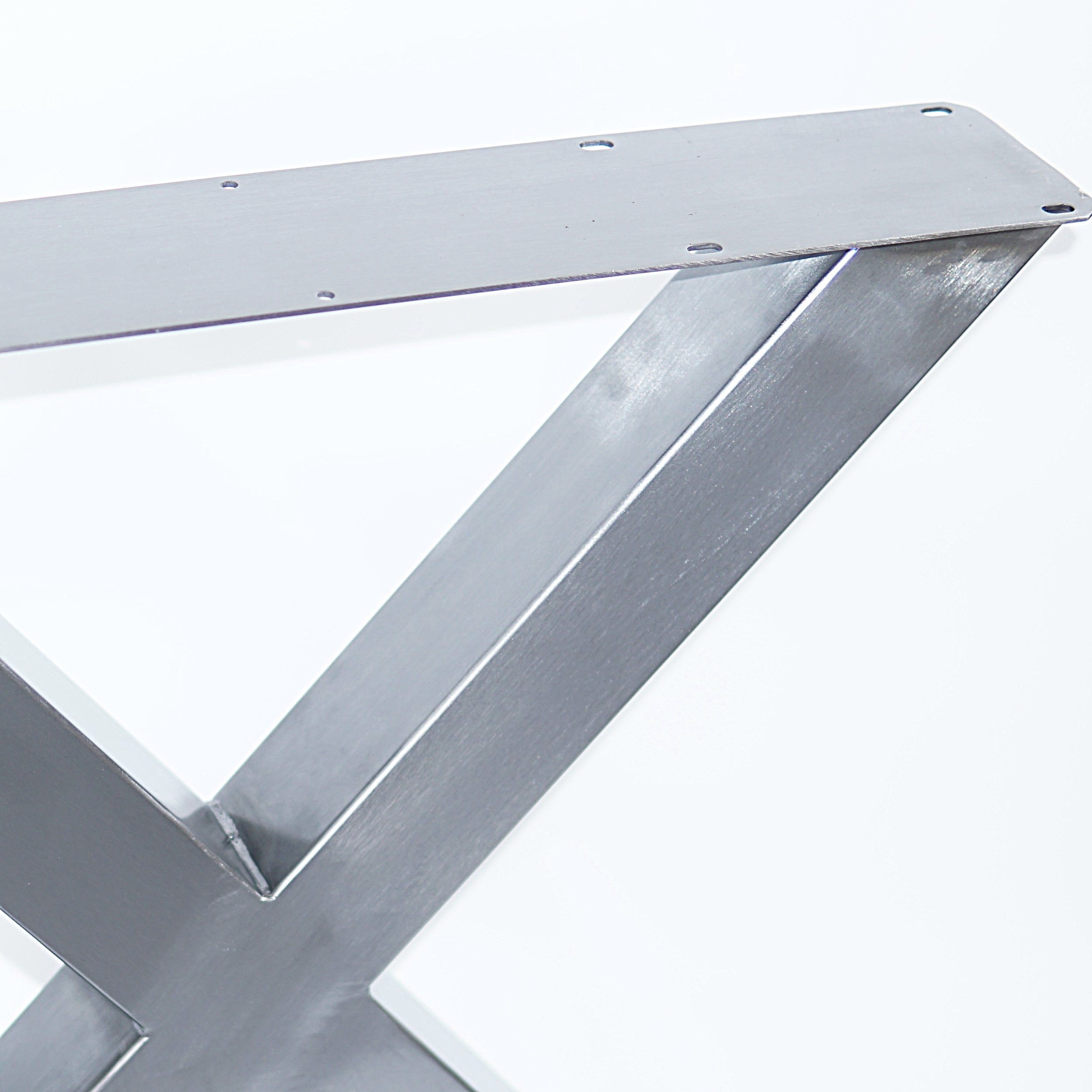 SS004 Strong X Shape Dining Table Legs (For heavy table tops), 1 Pair, 71cm x 71cm
