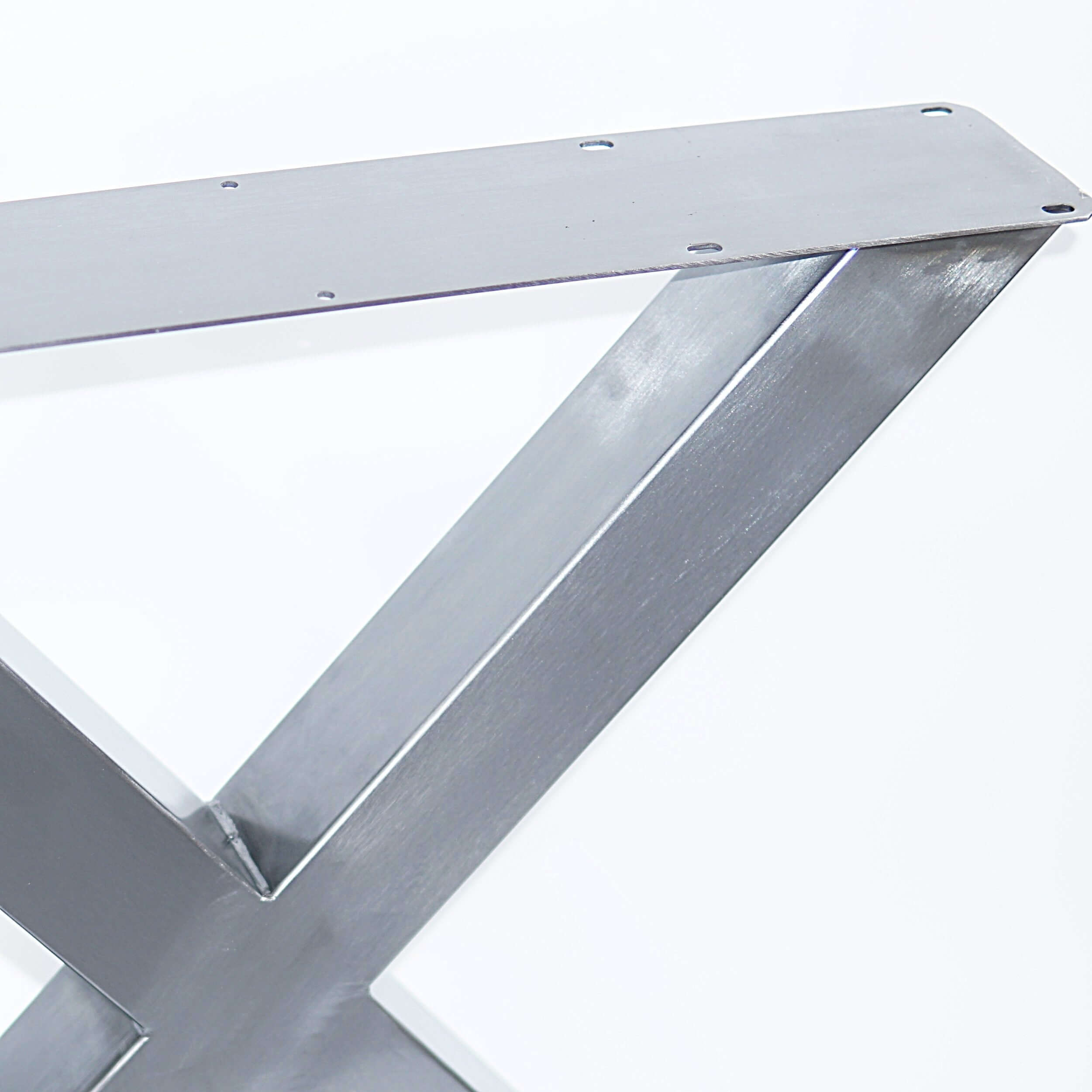SS004 Strong X Shape Dining Table Legs (For heavy table tops), 1 Pair, 71cm x 71cm