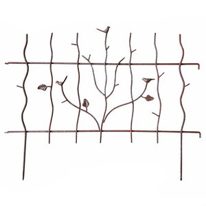W3102 - Natural Rusted Garden Fence - Set of 2