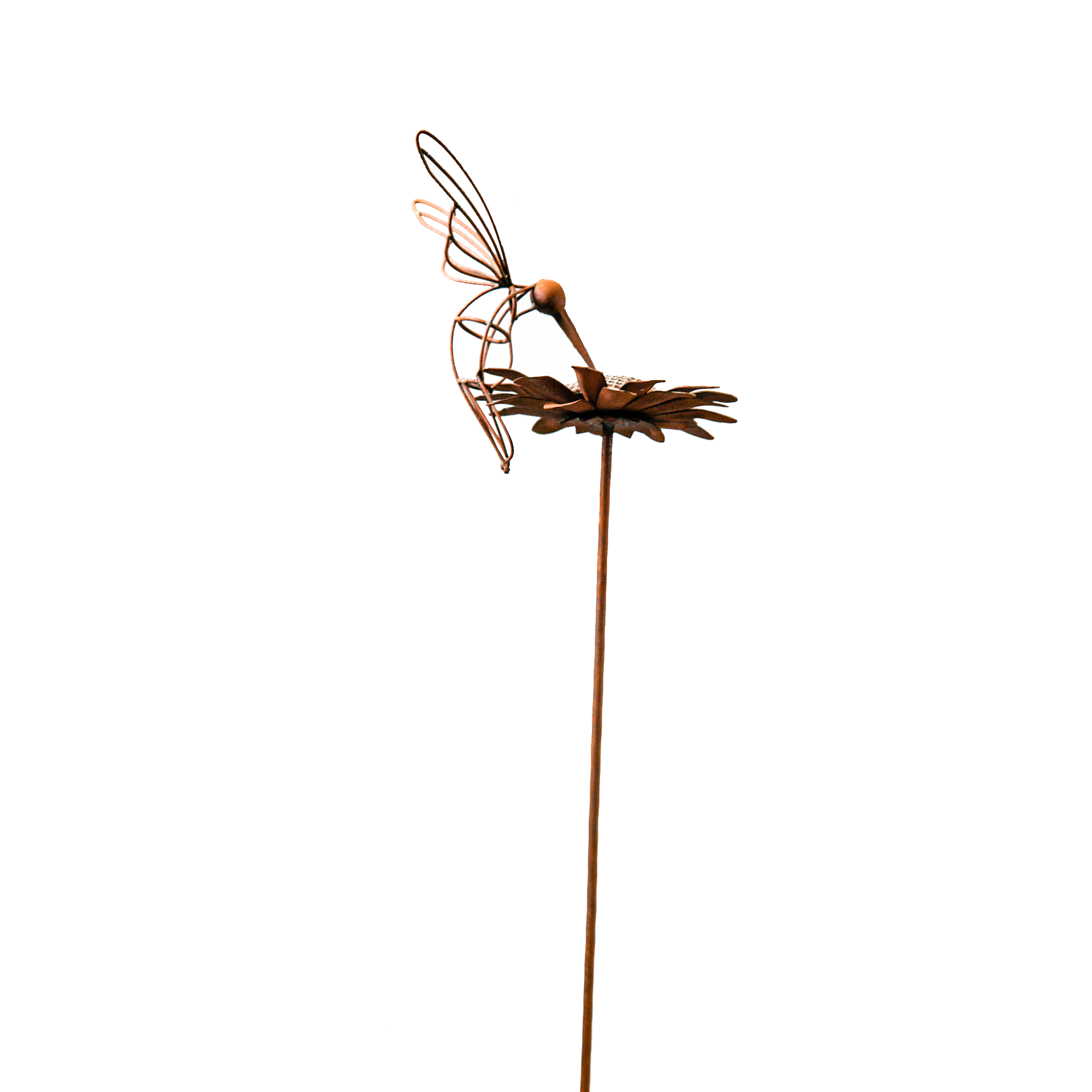W3413 Daisy and Hummingbird garden stake