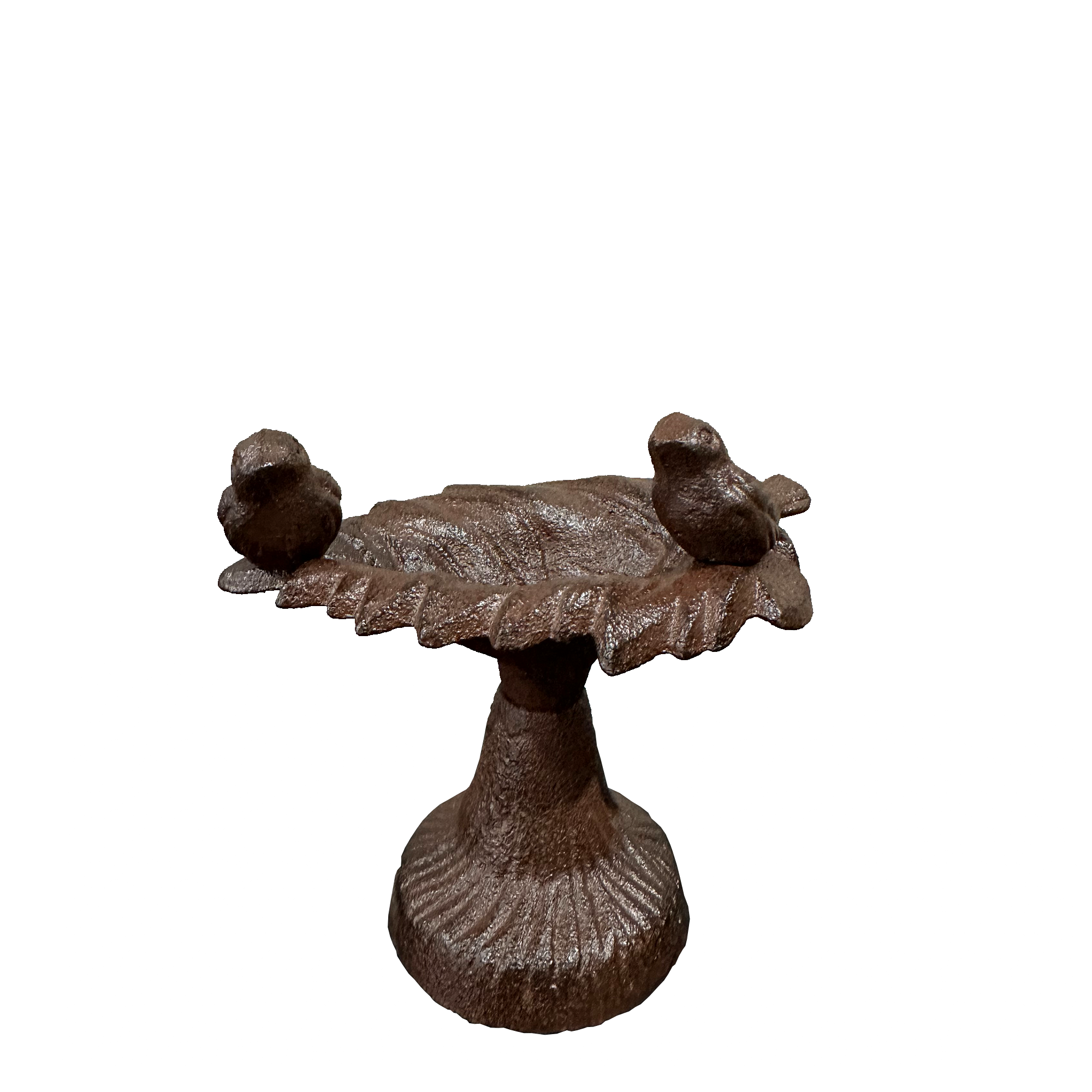 Cast Iron Bird Bath & Feeder- Double birds