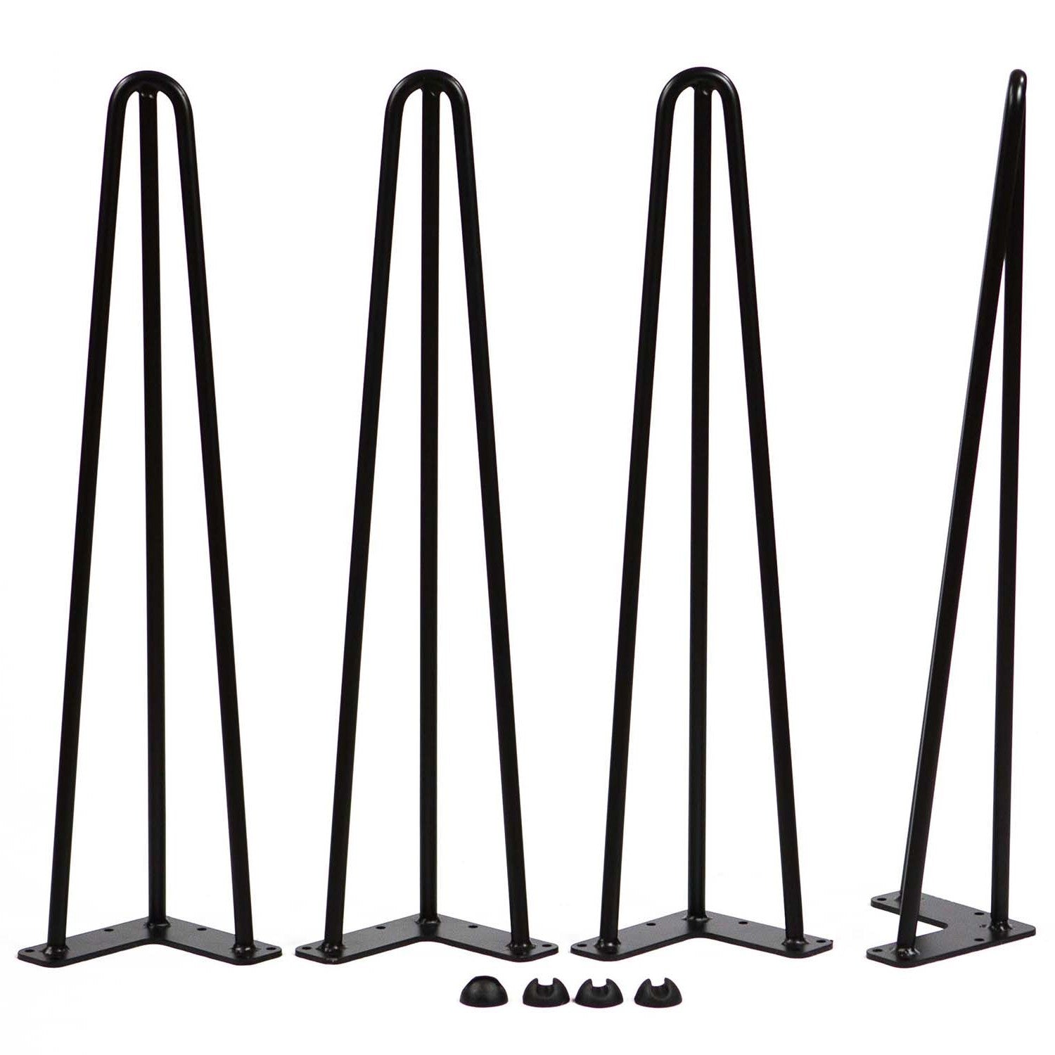 W5032B Reinforced 3-rod Hairpin leg 55cm -Black powder coated