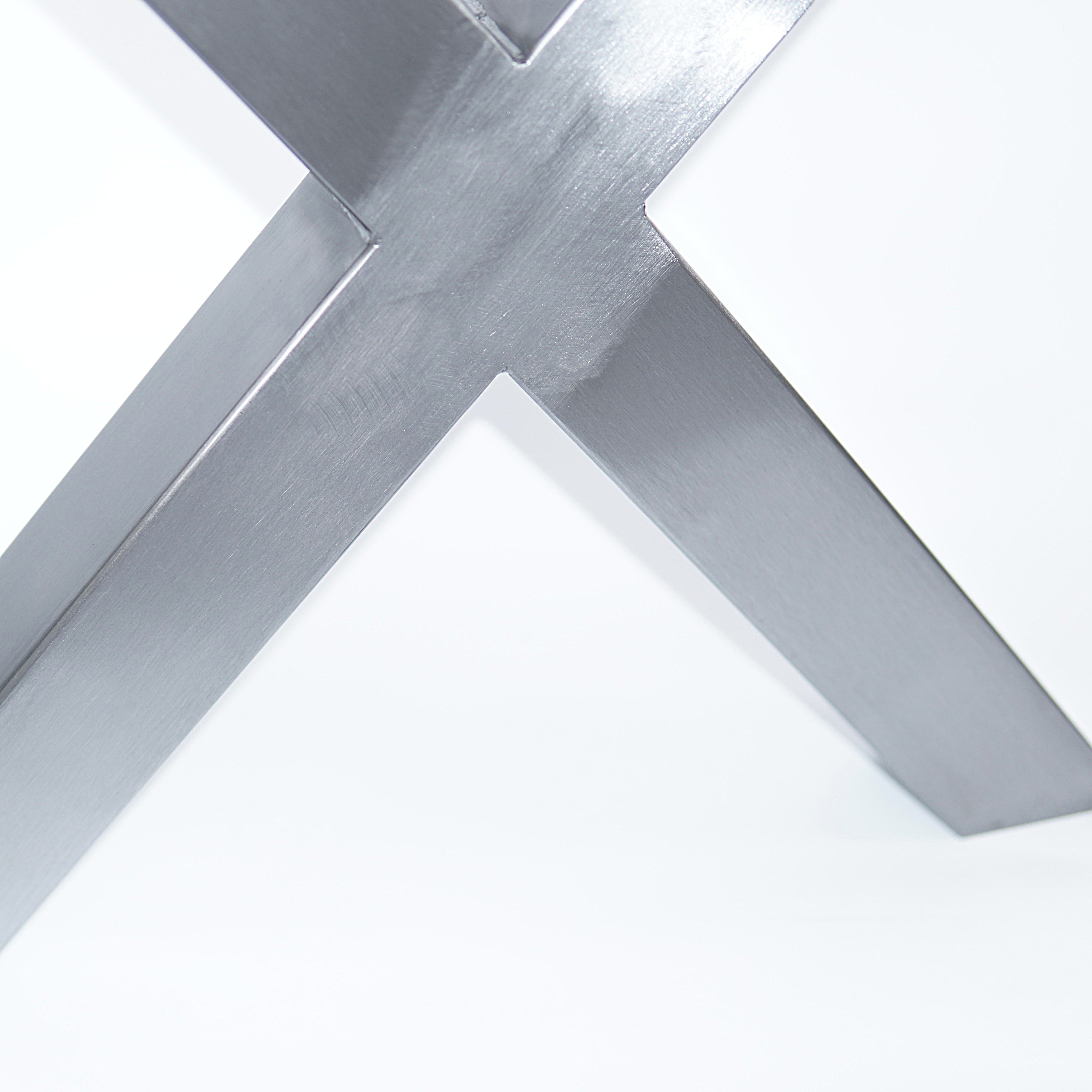SS004 Strong X Shape Dining Table Legs (For heavy table tops), 1 Pair, 71cm x 71cm