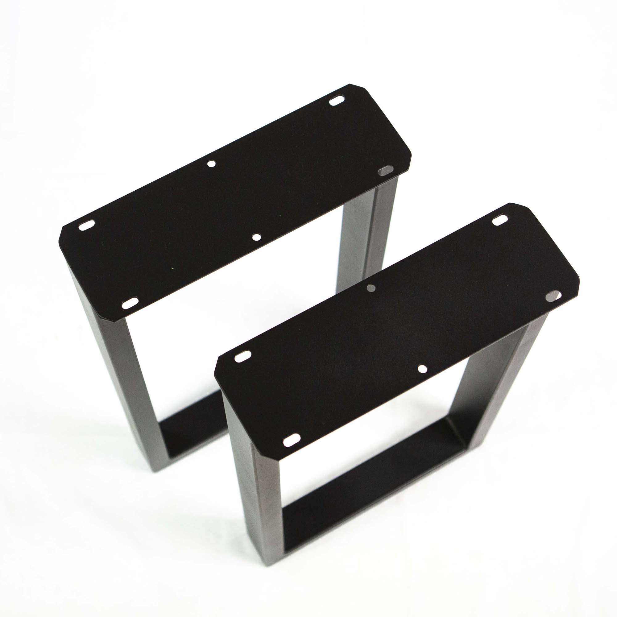 W5033C End Table Legs Base, 1 Pair, Metal U Shape 56cm tall 31cm wide