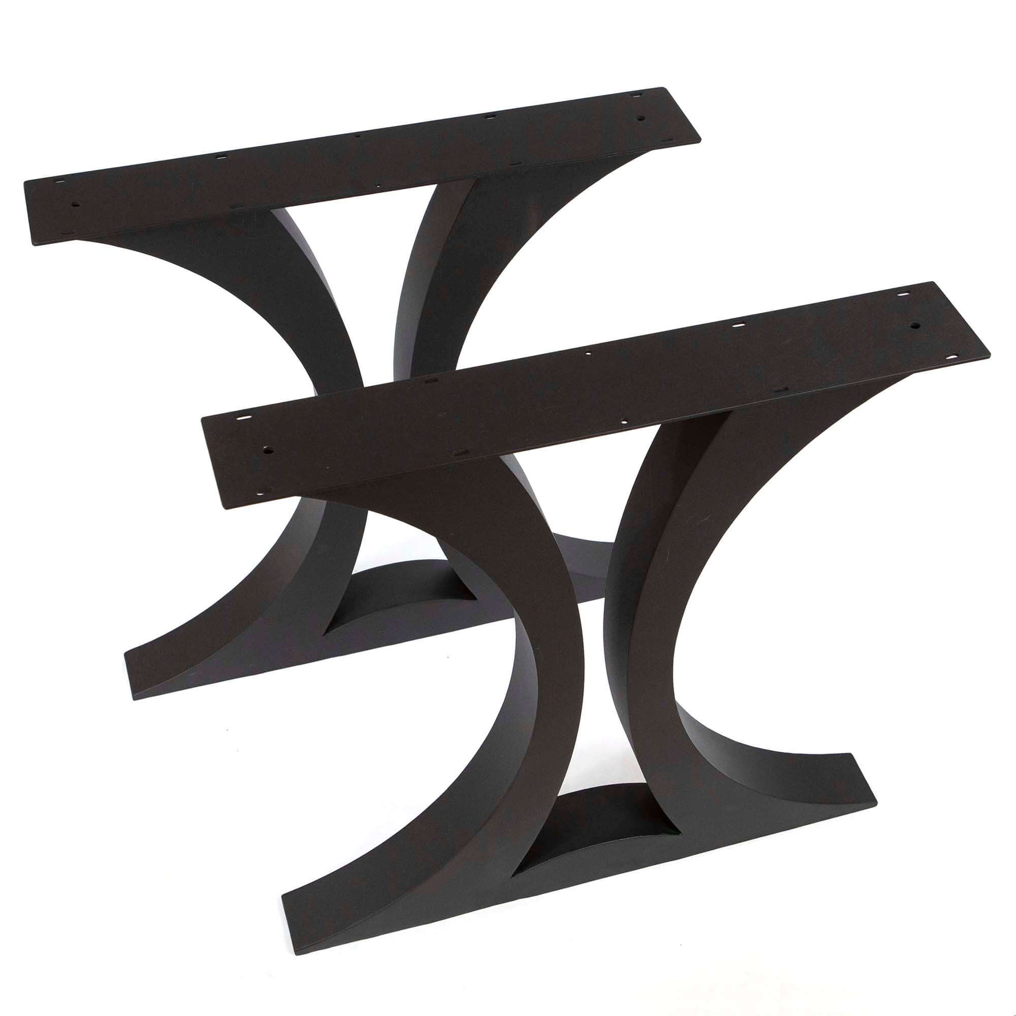 Product shot of ST3012 flowy X-shaped table legs designed with a sleek and modern look.