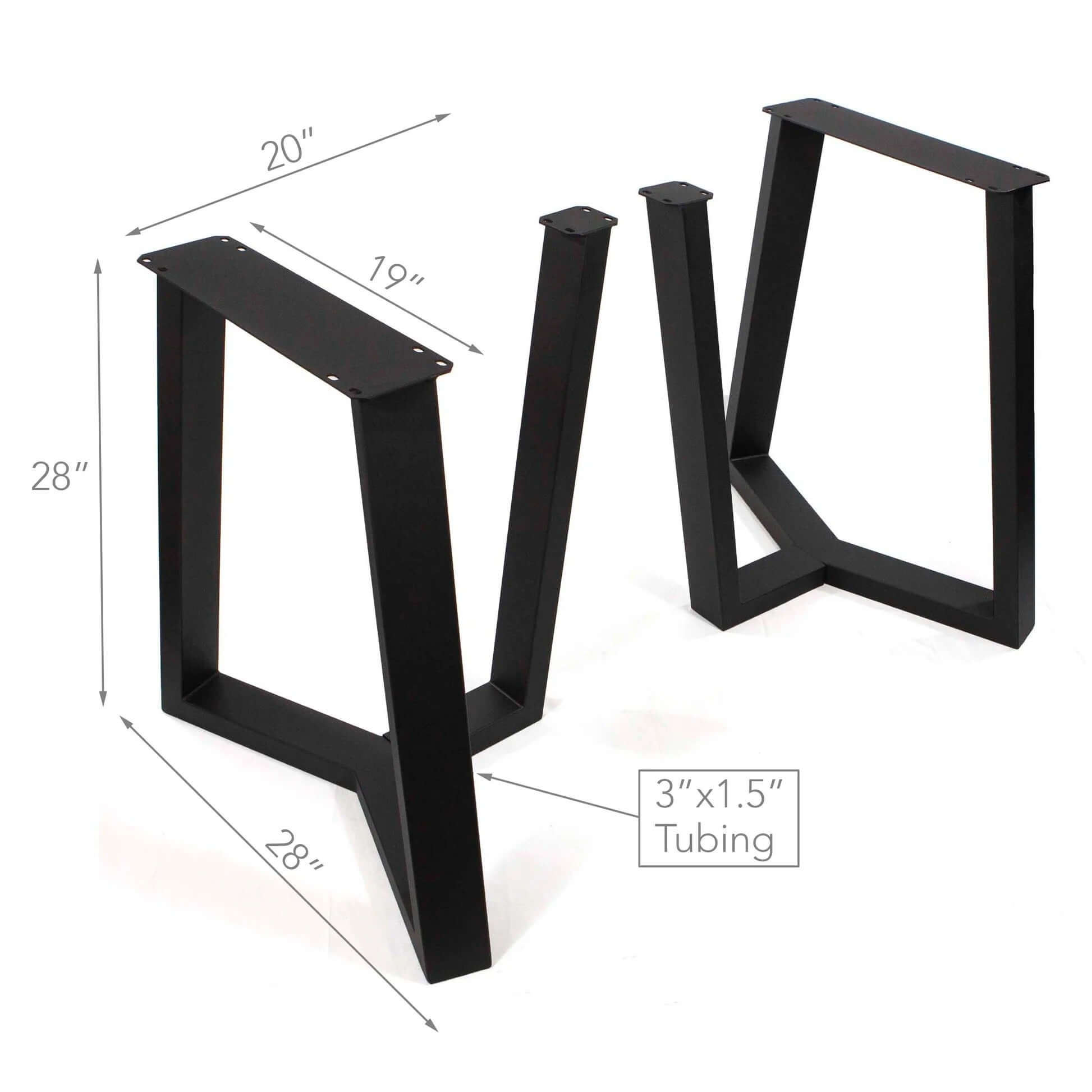 SS419 - Plus Cress Shaped Dining Table Base, 1 Pair