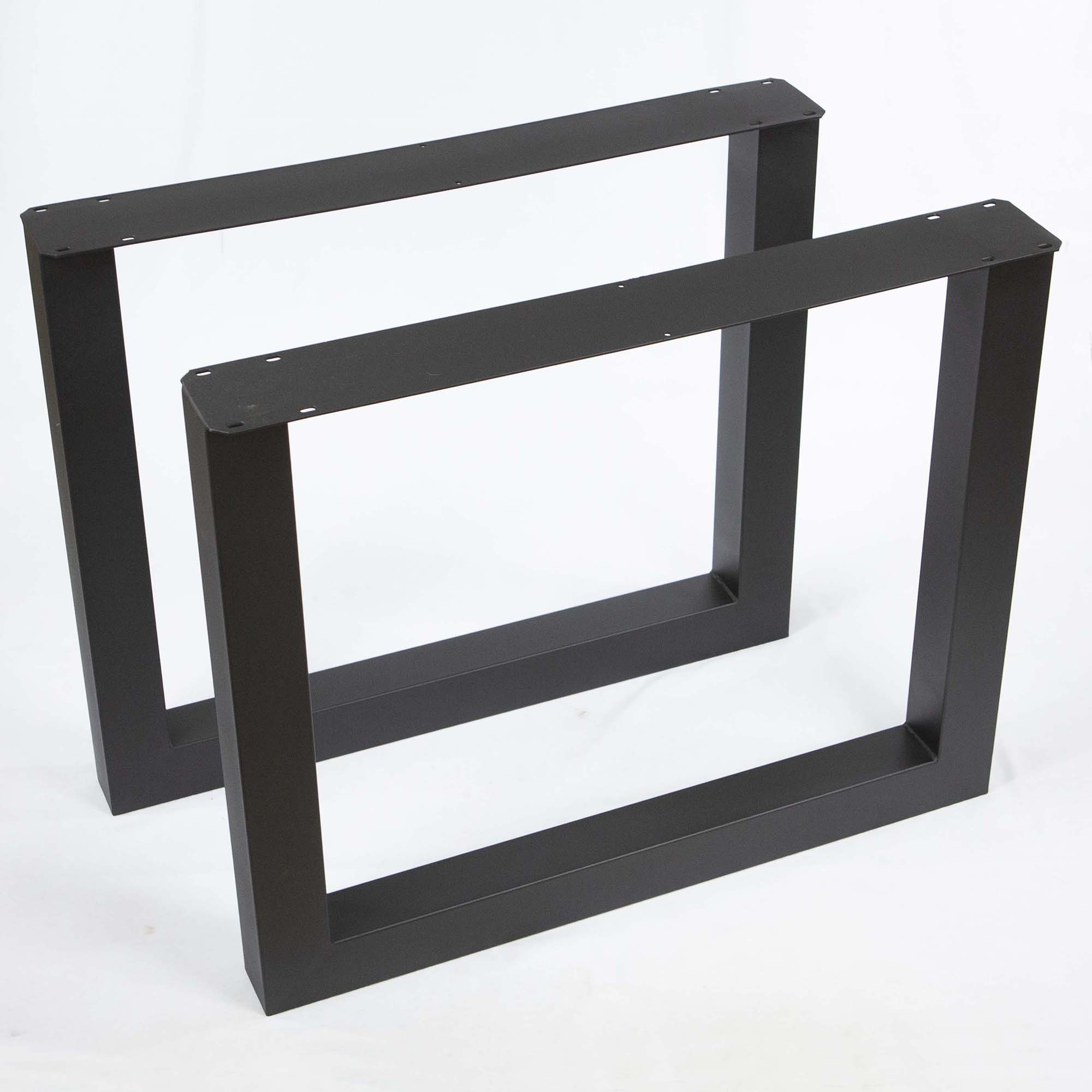 Side view of SS020 extra wide U-shaped table legs, emphasising robust design and strength.