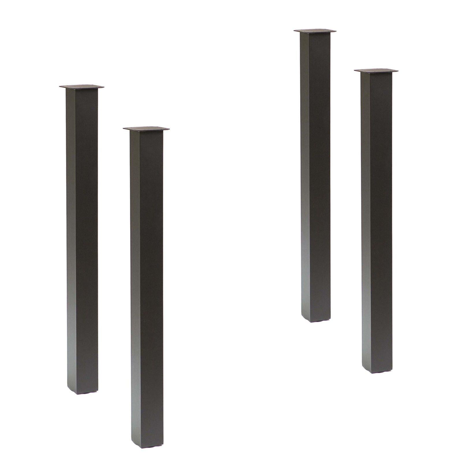 SS1080 Column Style Bar Height Legs 101cm H, Black Powder Coated, Set/4