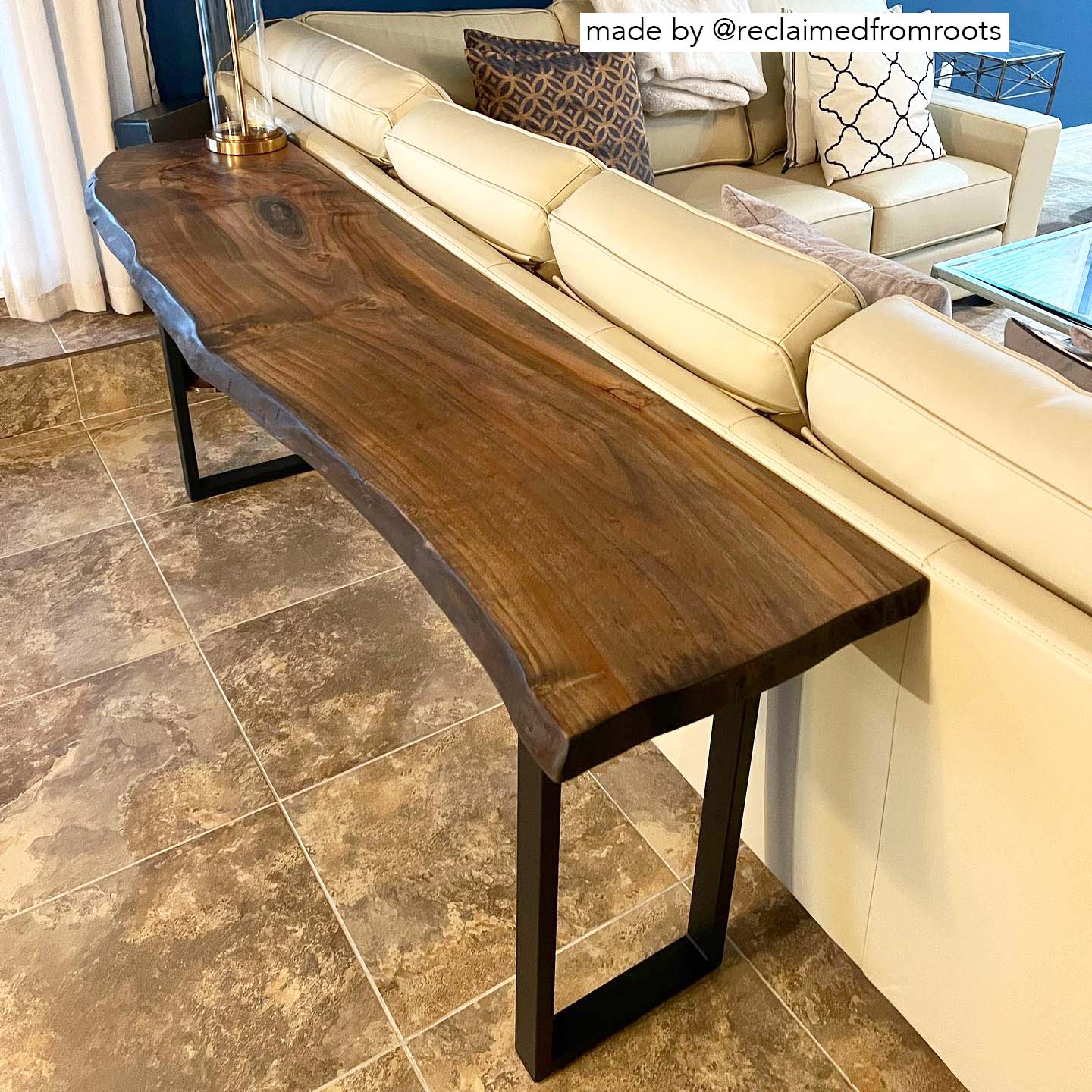 W5033B Console table U legs, 1 Pair (Set of 2 legs) 71cm tall 31cm wide