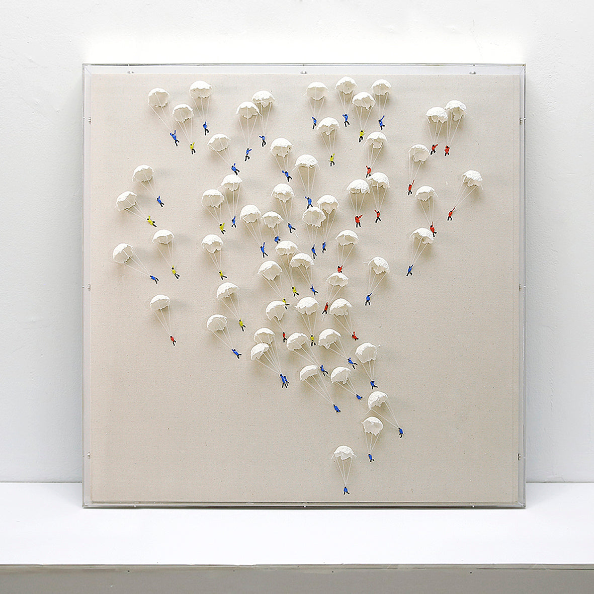 Parachuting people II 3D art Wall art BEOB2002A - 100*100cm