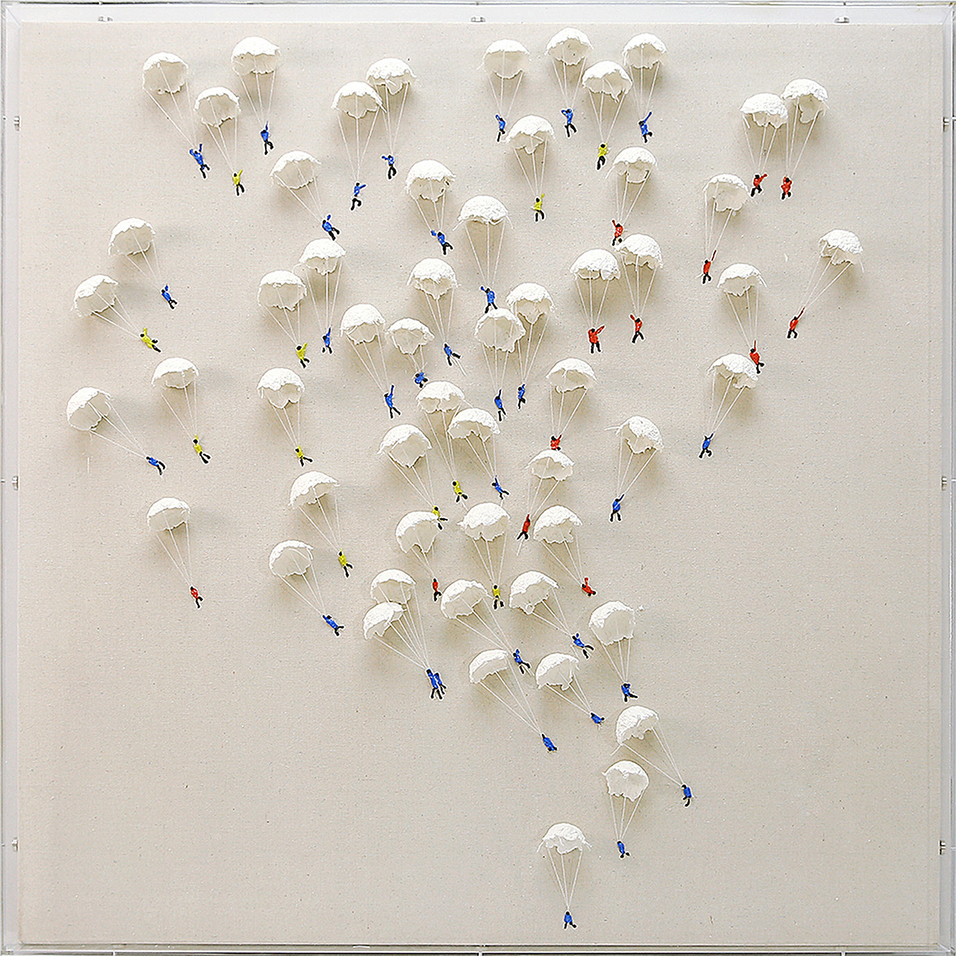 Parachuting people II 3D art Wall art BEOB2002A - 100*100cm