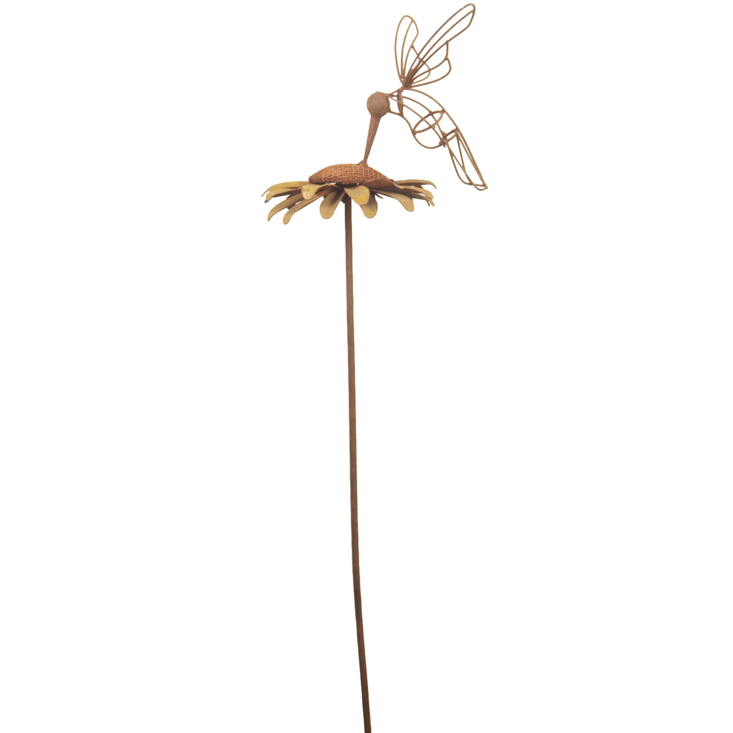 W3413 Daisy and Hummingbird garden stake