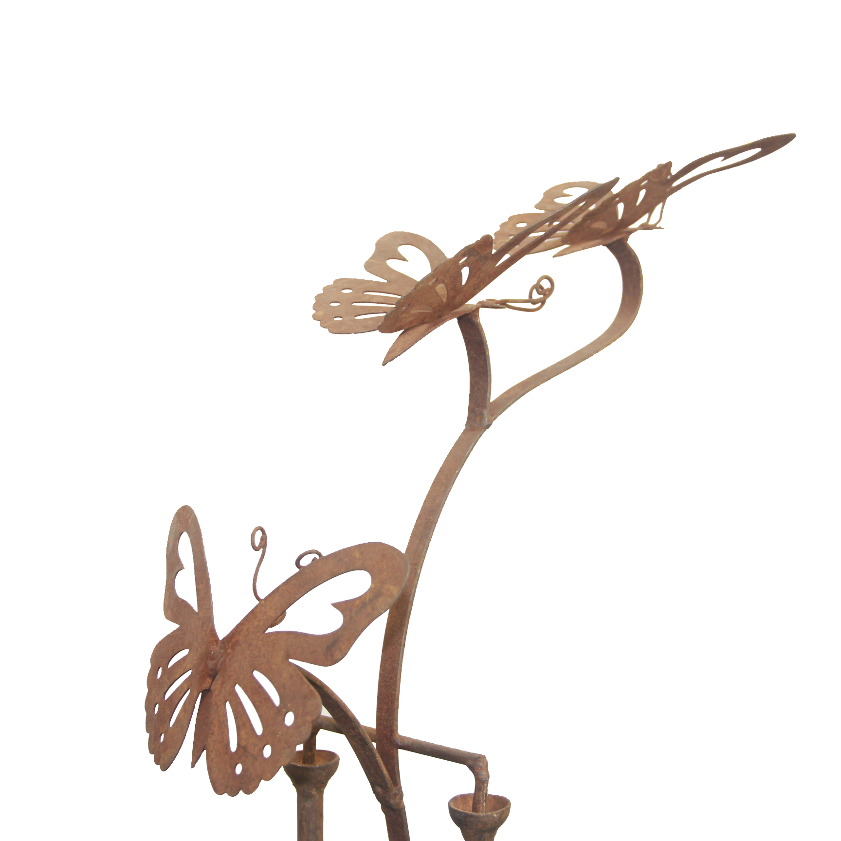 *W3560 Rocking stake of butterflies and a glass ball