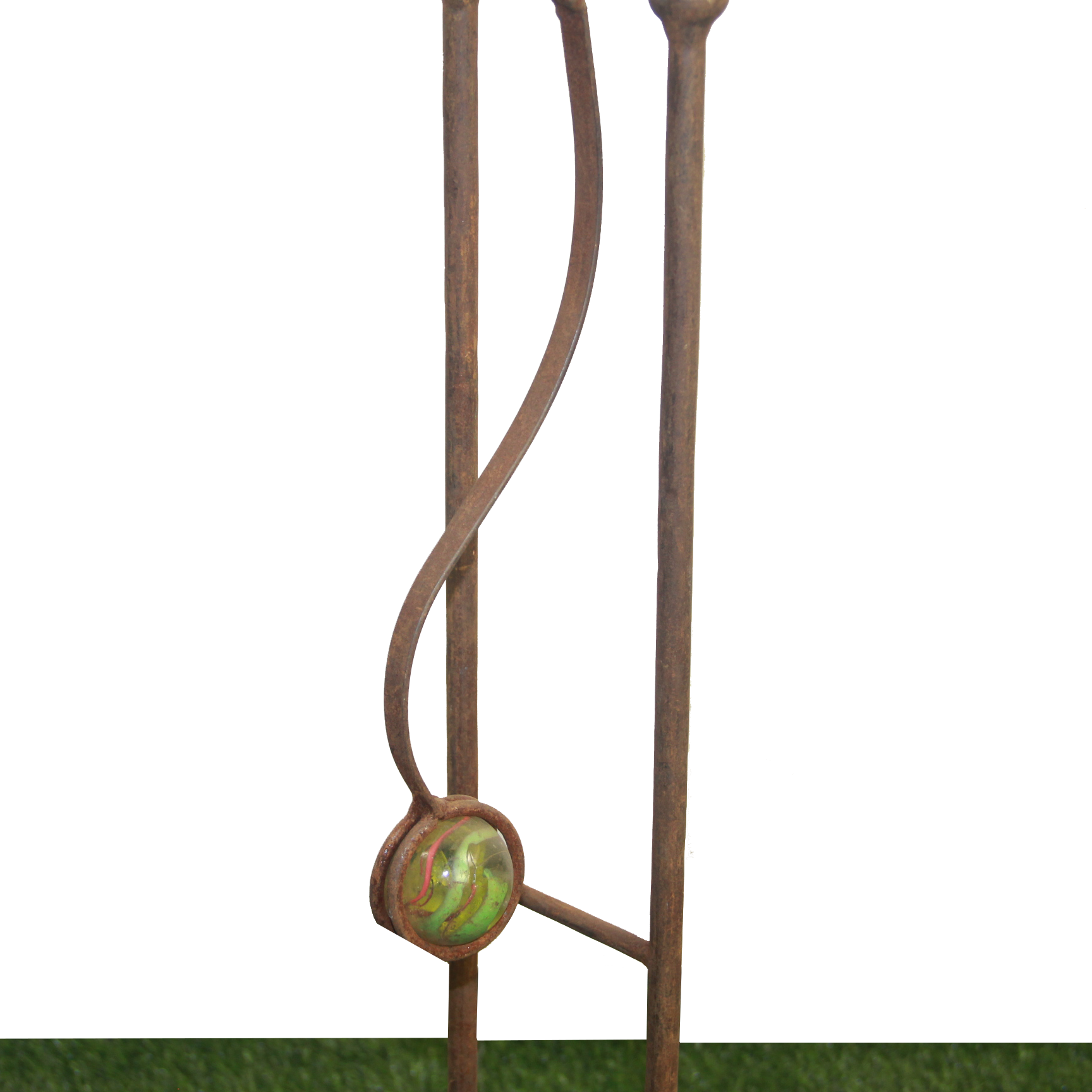*W3560 Rocking stake of butterflies and a glass ball