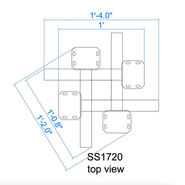 Sketch of SS1760 straw-bundle-shaped end table legs, ideal for DIY projects or enhancing rustic-themed interiors.