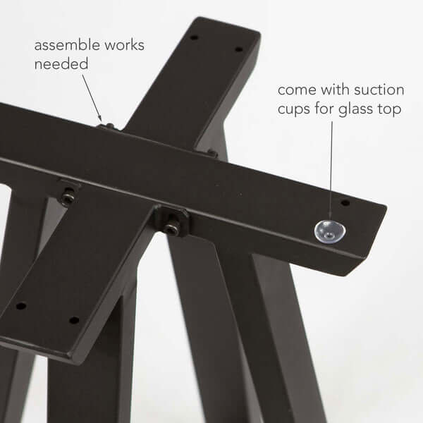 Top view of SS2260 pyramid shaped side table base for assembly instructions.