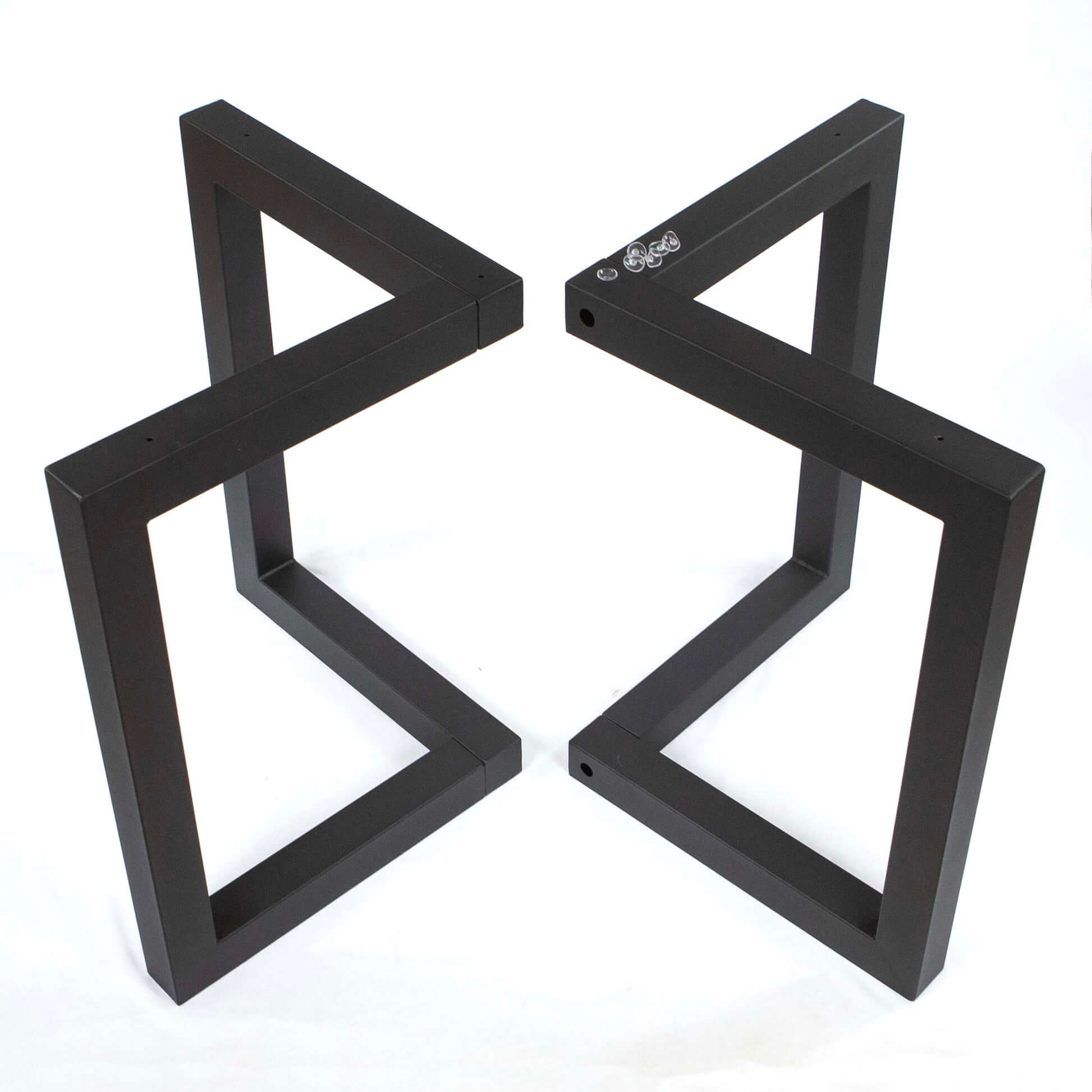 Close-up of the SS2310 Chevron Dining Table Legs, highlighting the geometric chevron pattern and sturdy construction.