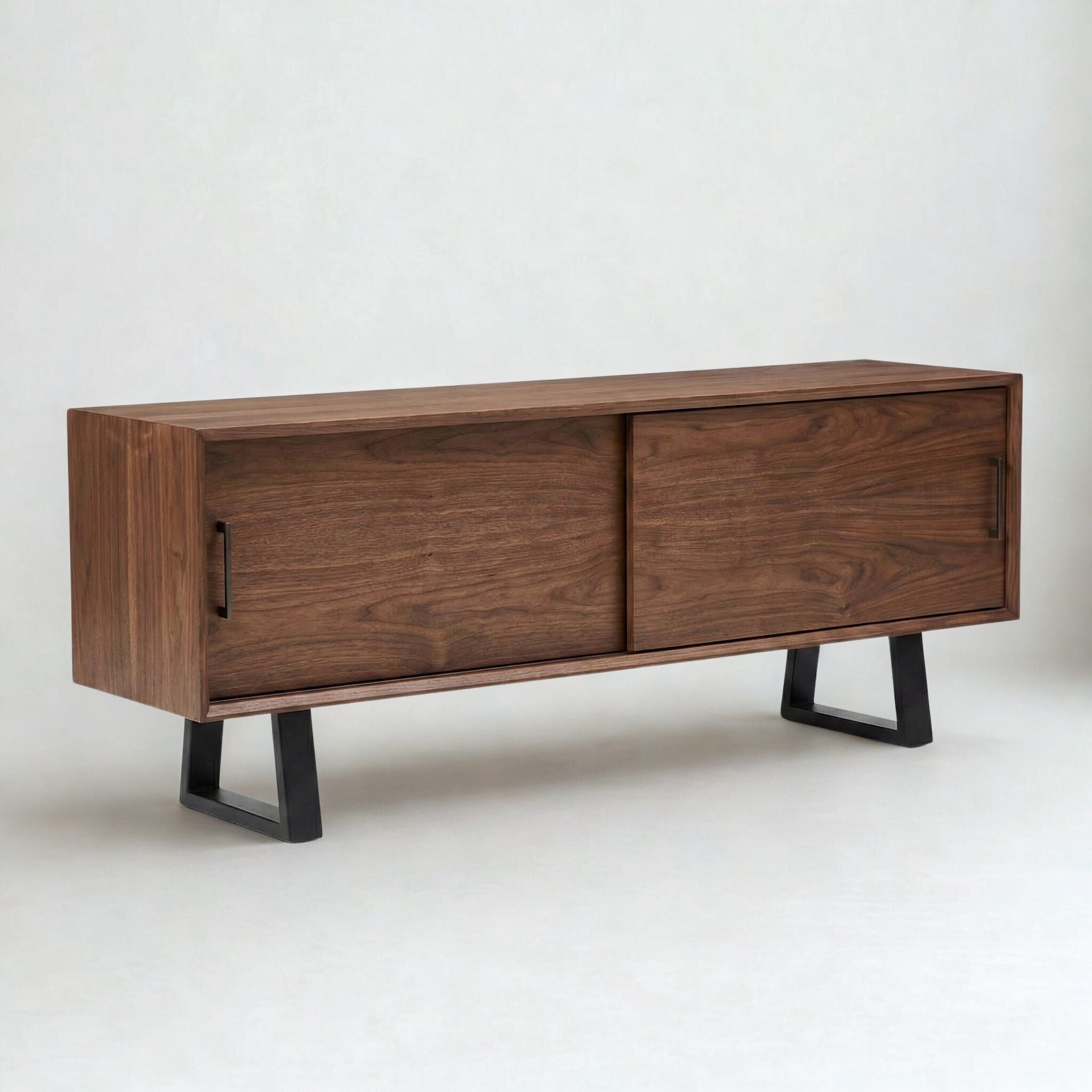 SS250 Trapezoid Short Table Legs, Black Powder Coated, 25.4cm x 20cm