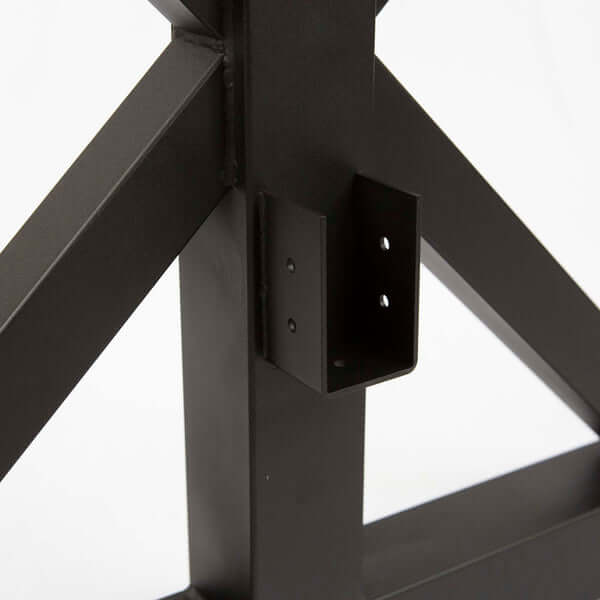 Close-up of the smooth welds and durable powder-coated finish on the SS515 Extra Wide Trestle Legs.