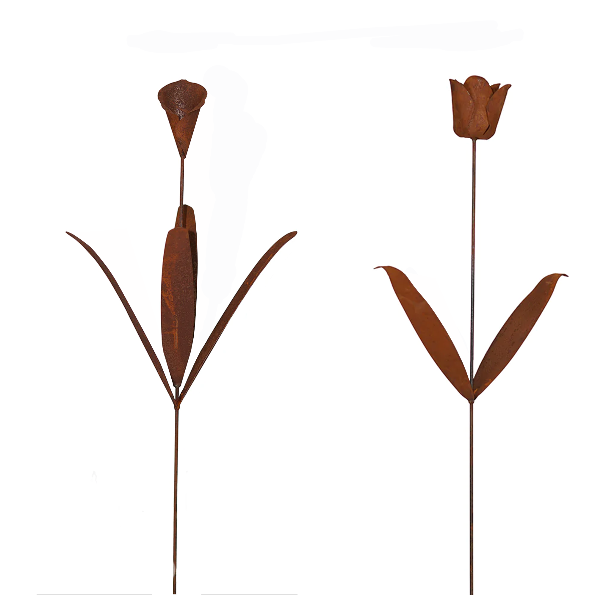 W36802-SET Tulip and Calla Lily stakes - garden stakes