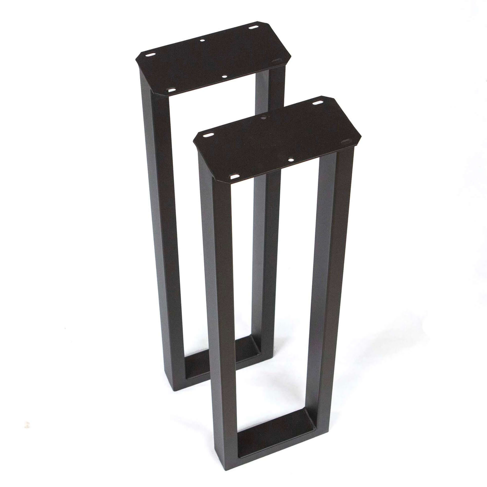 Top view of W5033H28 narrow console table legs, highlighting their modern and industrial aesthetic.