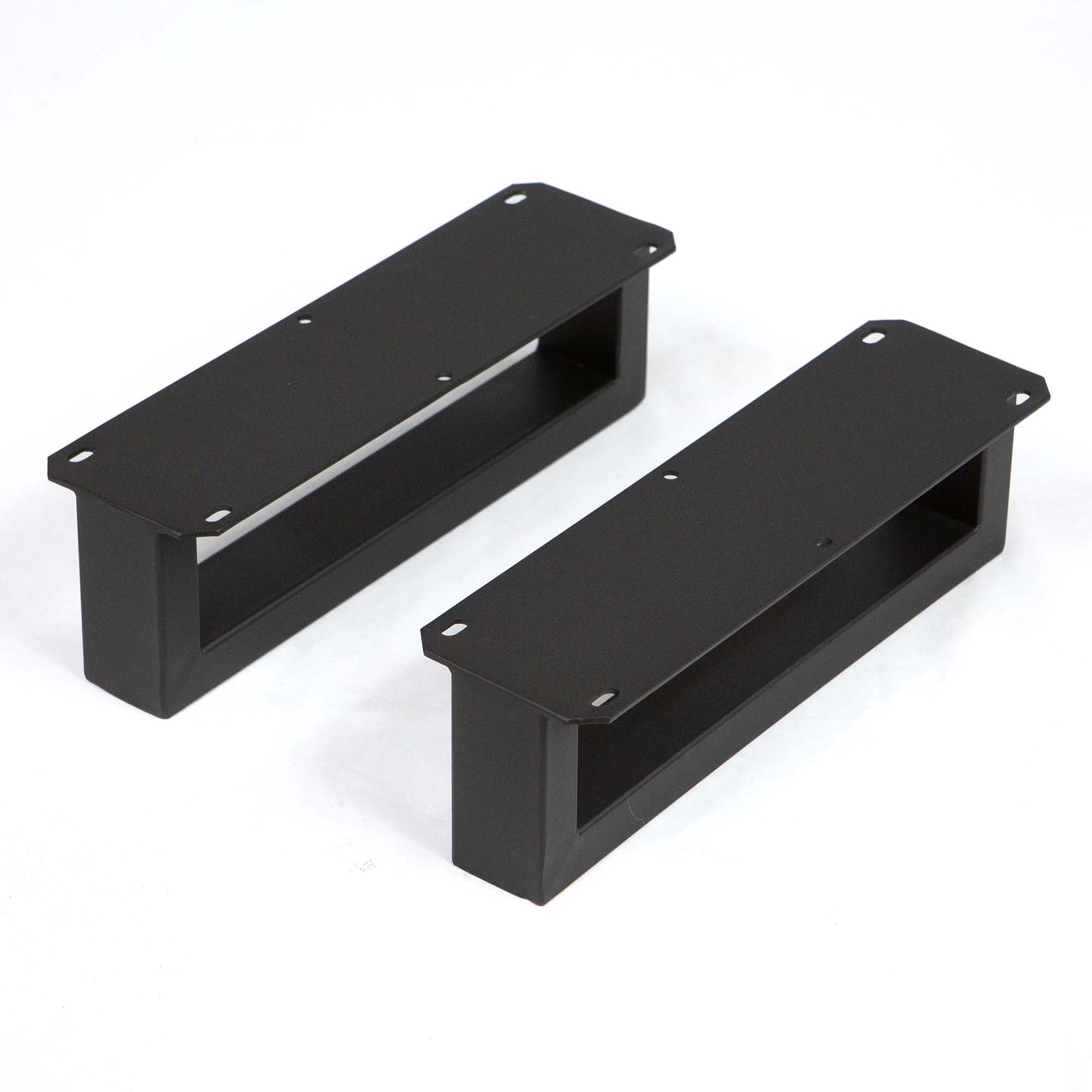 Side view of the W5033L4 U-shaped metal furniture legs, emphasizing the minimalist design and 10.2cm height.