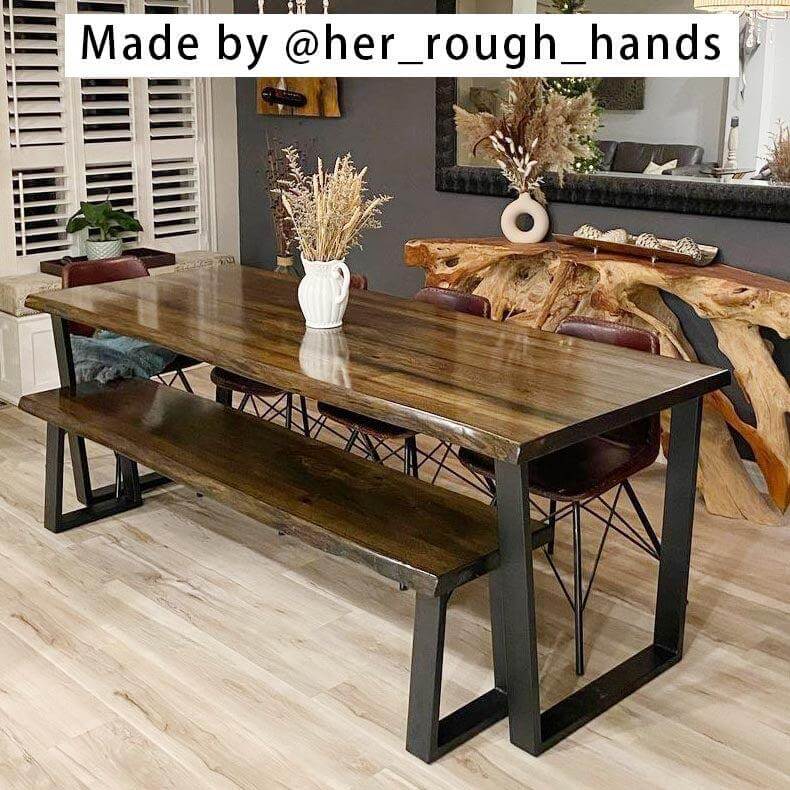 SS200 Trapezoid Bench legs, 1 Pair 41cm X 25.4cm