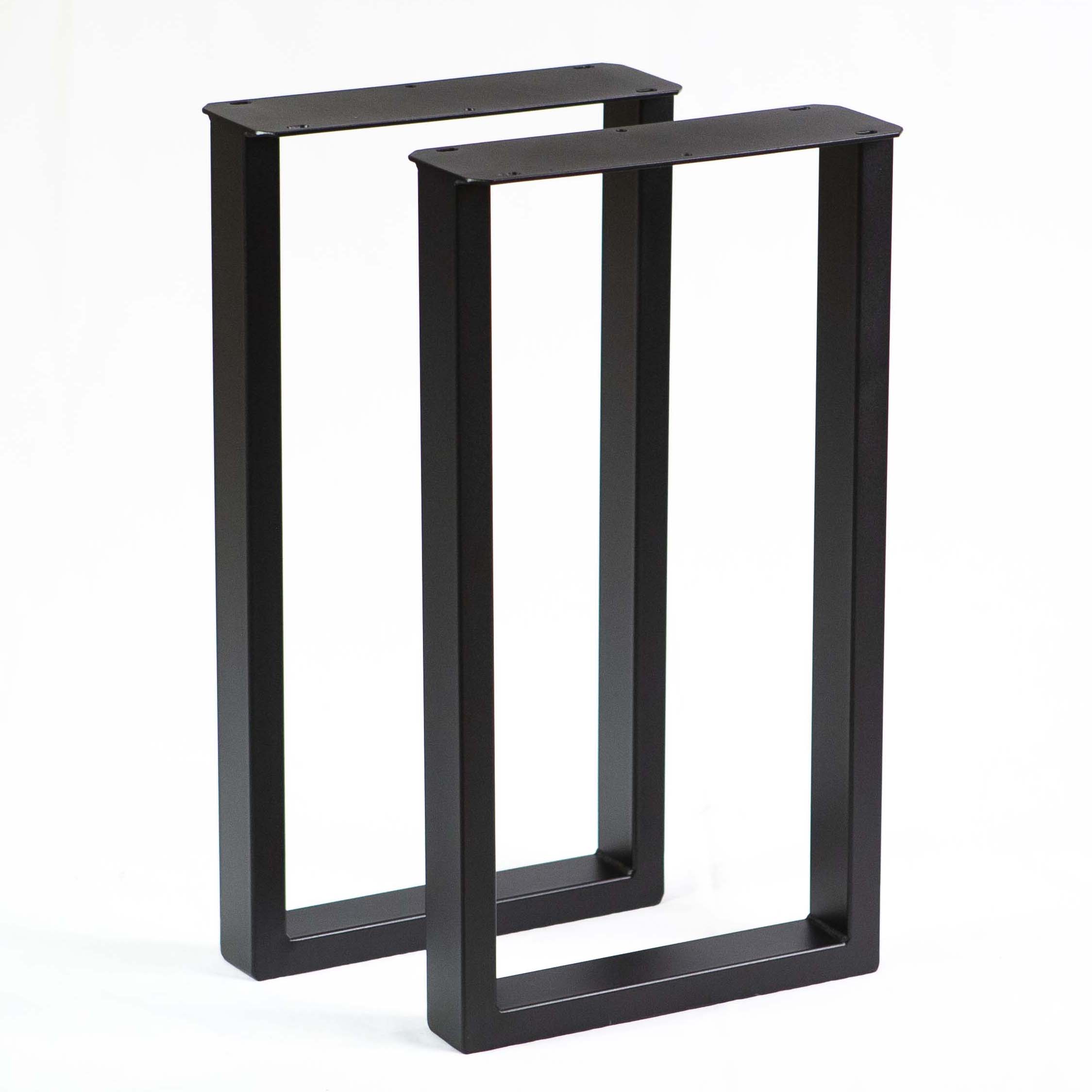 W5033C End Table Legs Base, 1 Pair, Metal U Shape 56cm tall 31cm wide