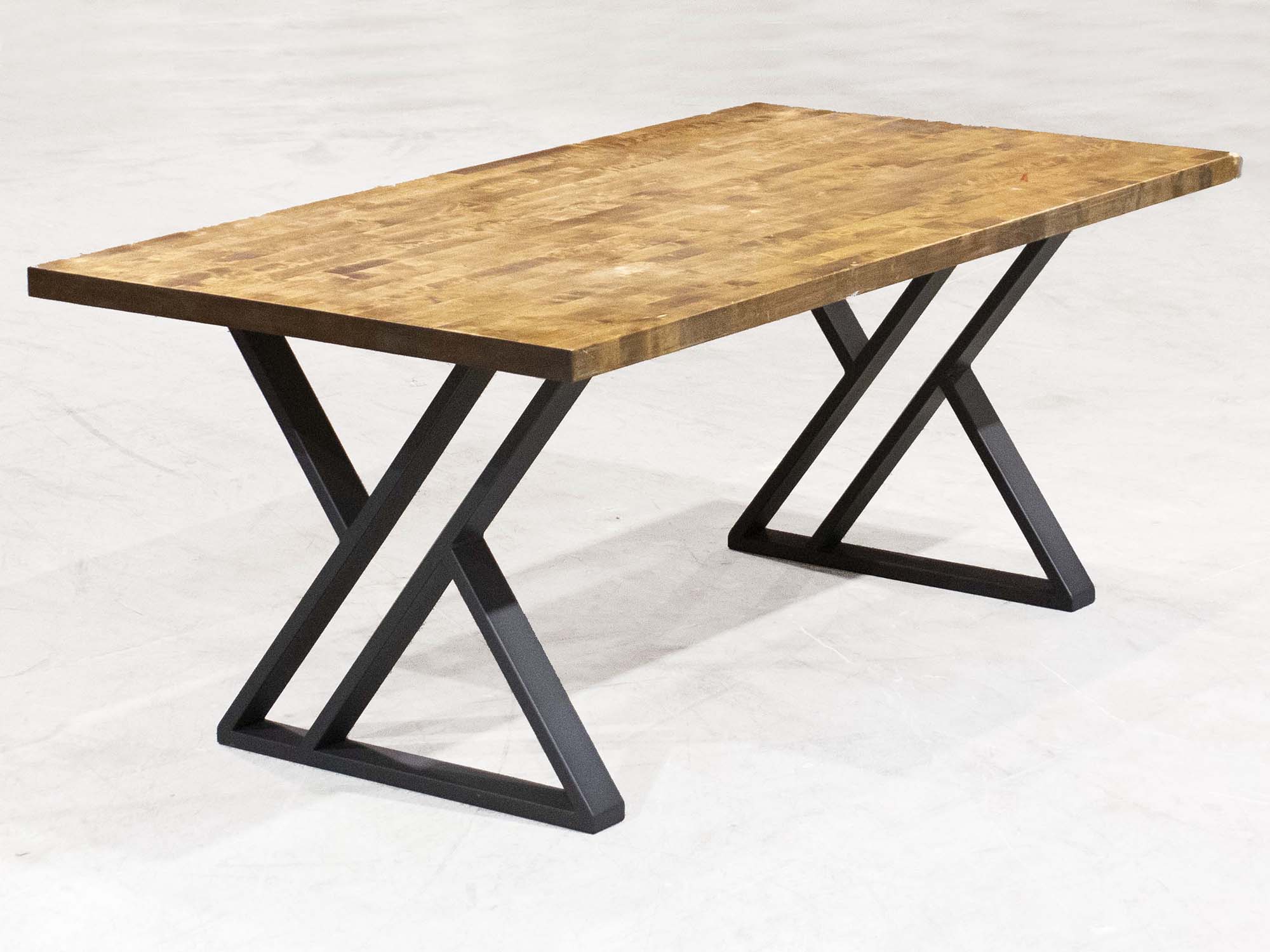 SS1110 Double-Z Dining Table Legs, Black Powder Coated, 1 Pair