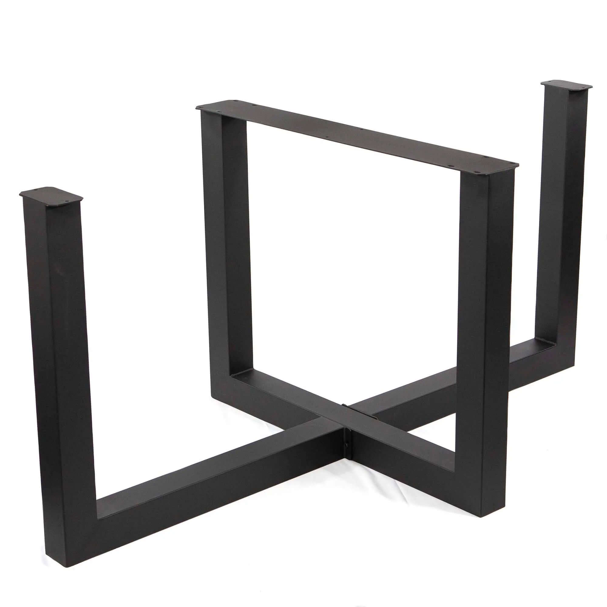 SS1415 - Cross U-Shaped Dining Table Base, Made in 3"x3" Tubing,