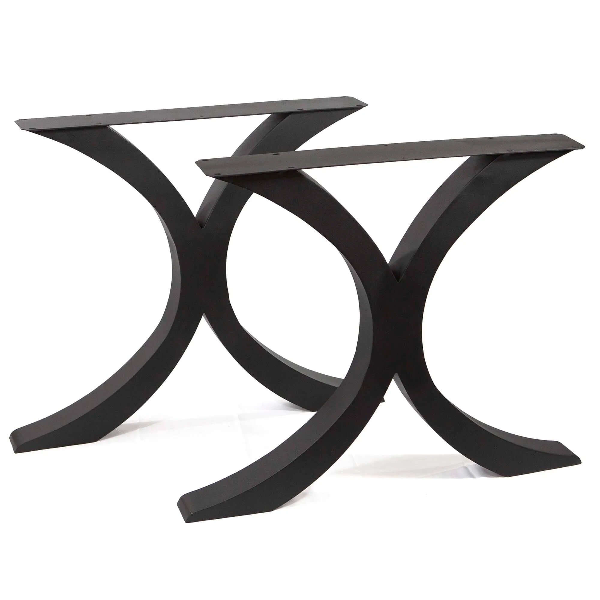 ST3013T - Extra Wide Flowy X-Shaped Dining Table Legs, 1 Pair