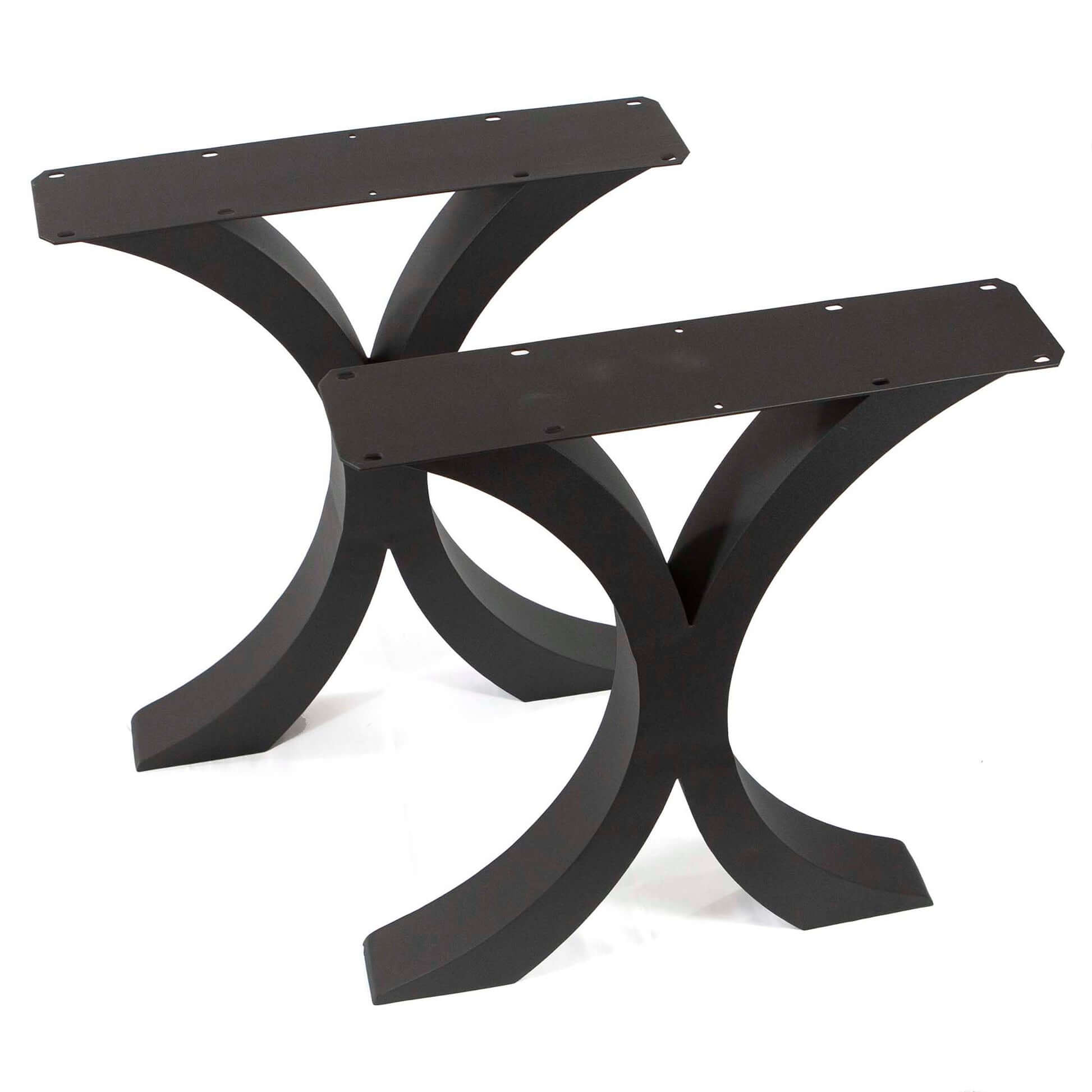 ST3013F - Flowy X-Shaped W23" Desk Table Legs, 1 Pair