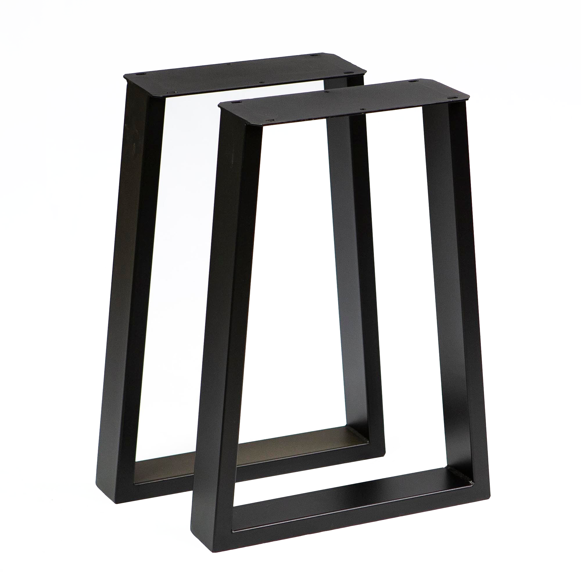 SS260 Trapezoid End Table Legs, Black Powder Coated 56cm x 31cm