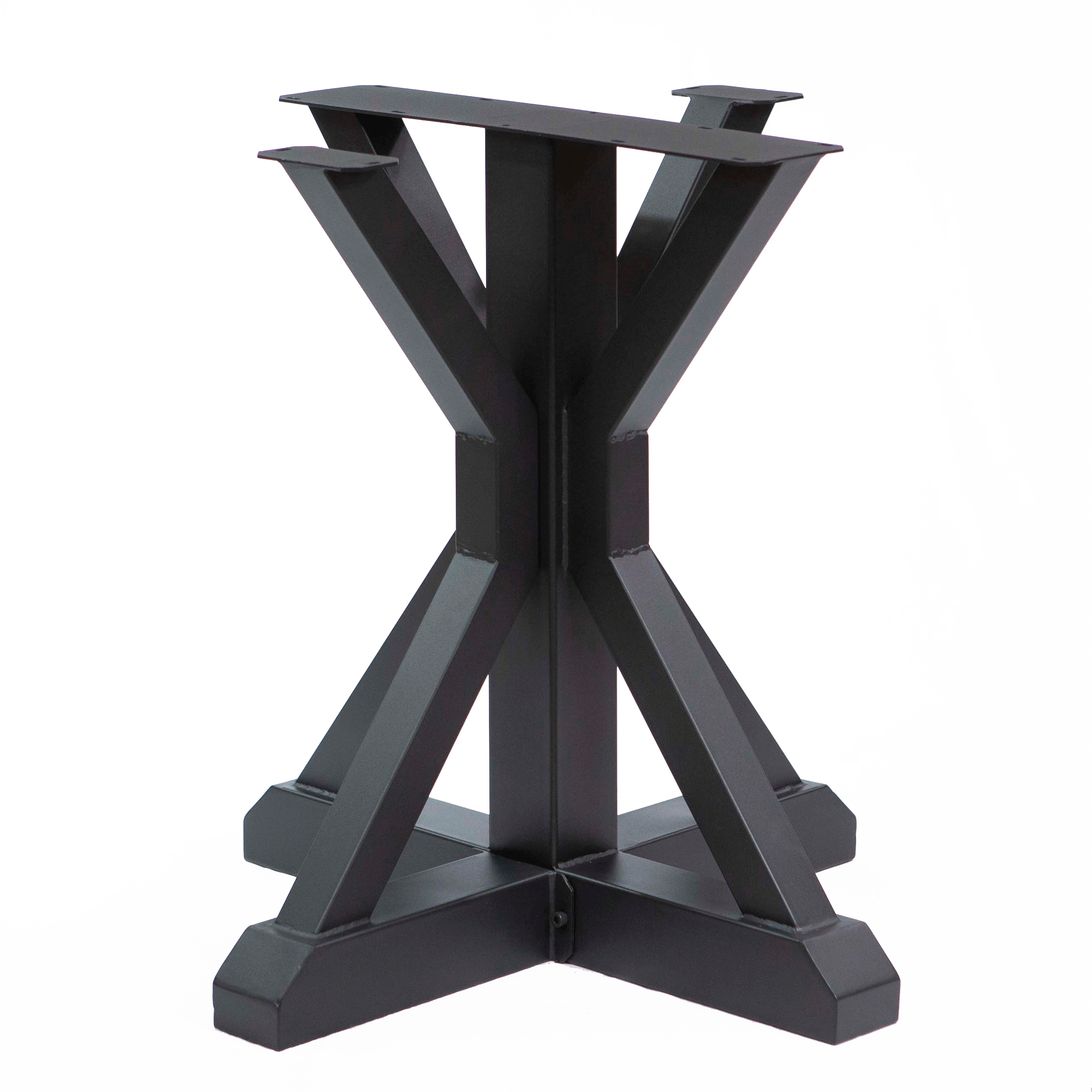 SS511 Round Dining Table Legs, 1 Set, Metal Trestle 710mm tall