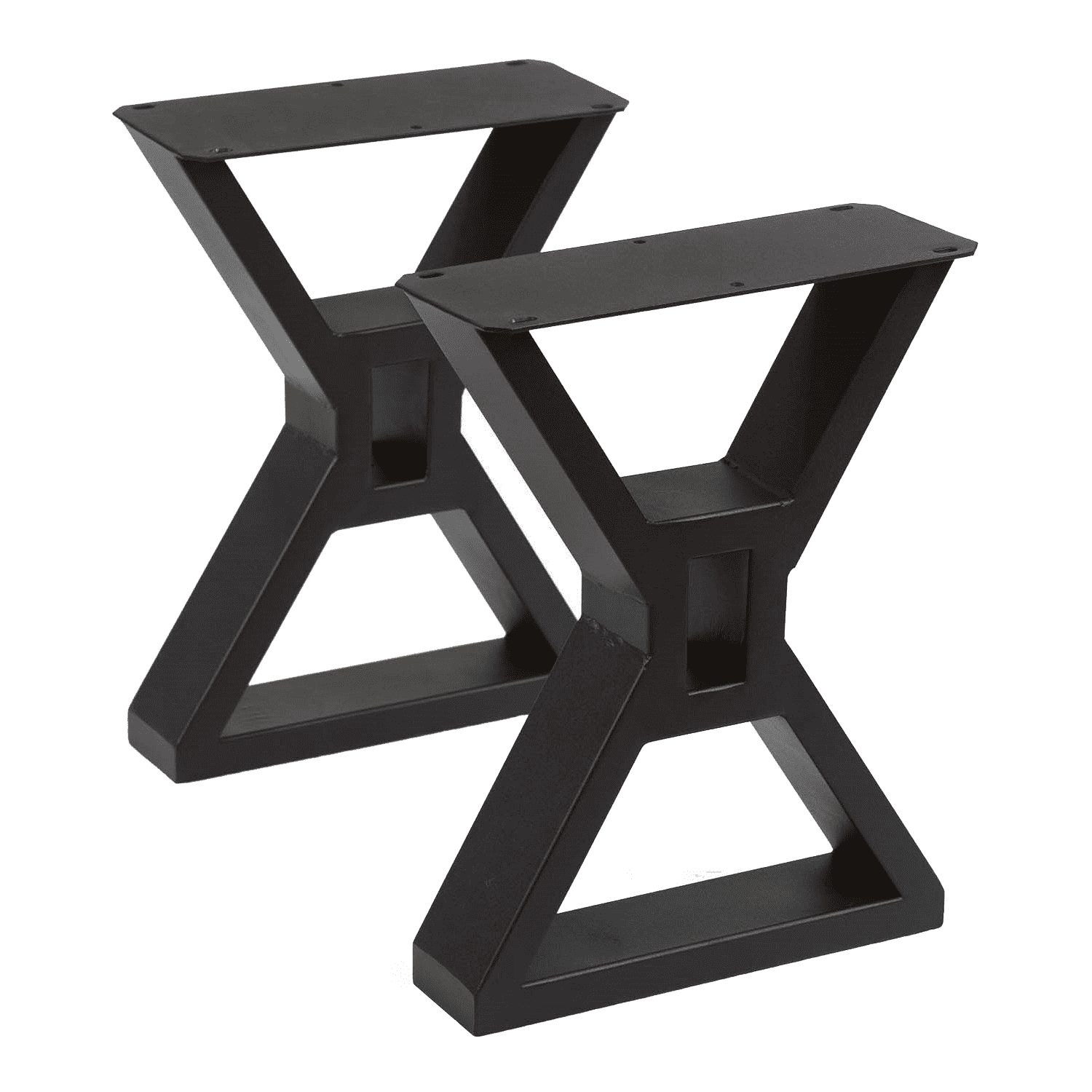 SS700 Farmhouse X-Shaped Bench/Coffee Table Legs, 1 Pair