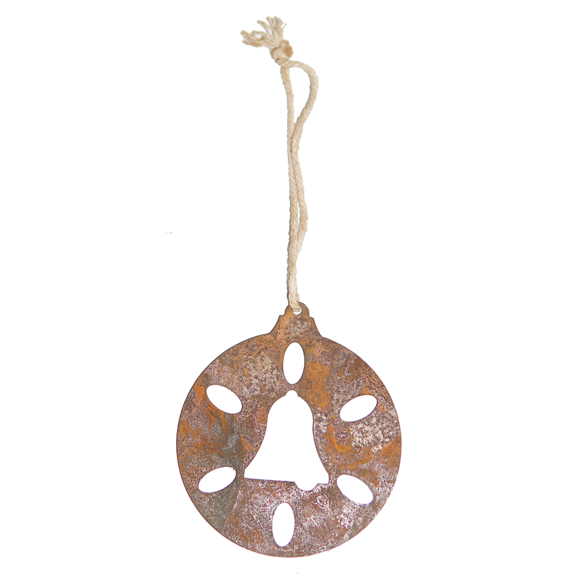 DE01005 Pendant Round Bell - rusted metal arts in garden