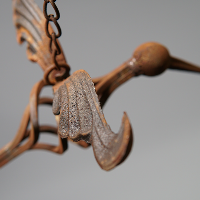 W3561 - Hanging hummingbird rusted - Natural Rusted