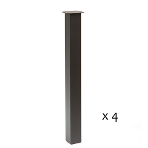 SS1070 Column Style Counter Height Legs 860mm H, Black Powder Coated, Set/4