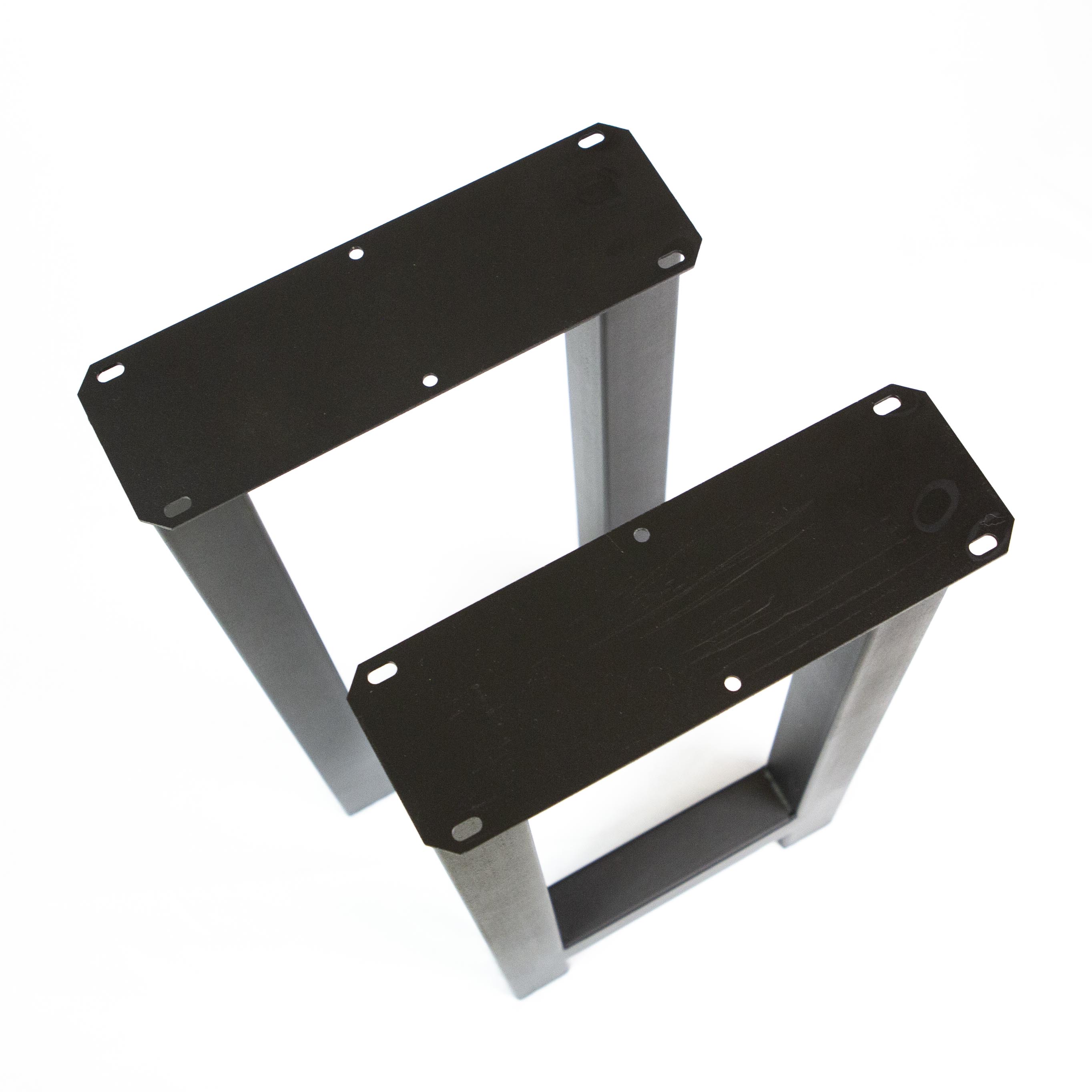 W5043B PLUS Console table H legs, 1 Pair 71cm tall 31cm wide - Black powder coated