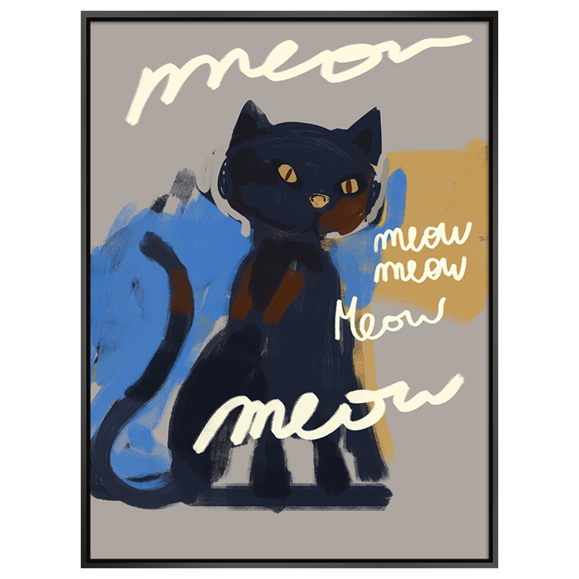 Black Cat Wall arts ASEB1009A - 60*80cm