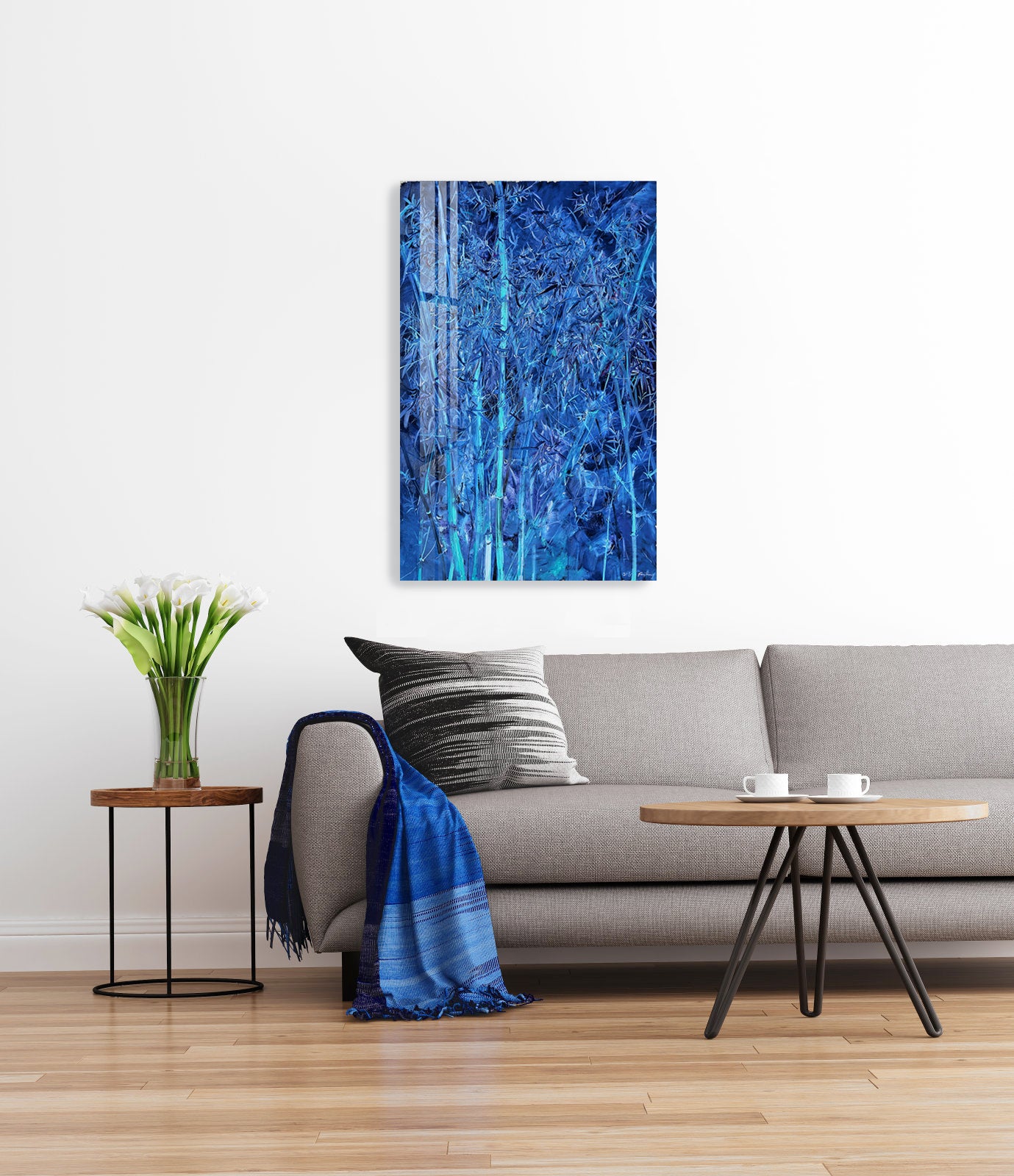 Blue Bamboo Forest 3D Wall Art AABA0025A - 80*120CM