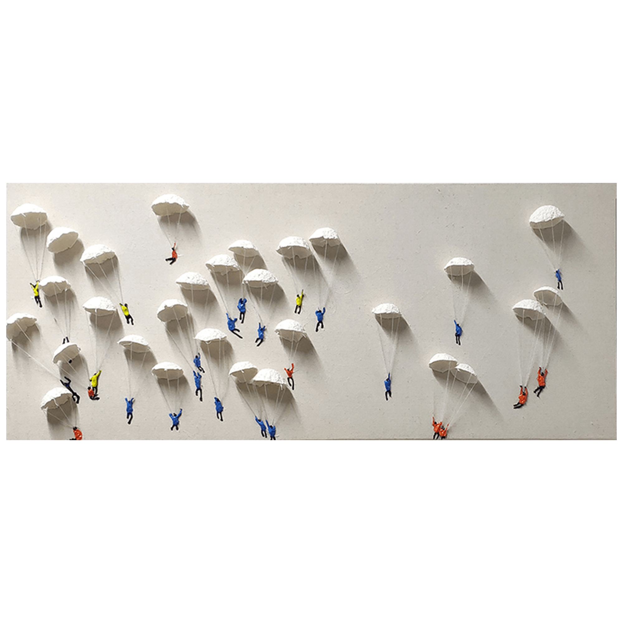 Parachuting people I 3D art Wall art BEOB2003A - 45*100cm