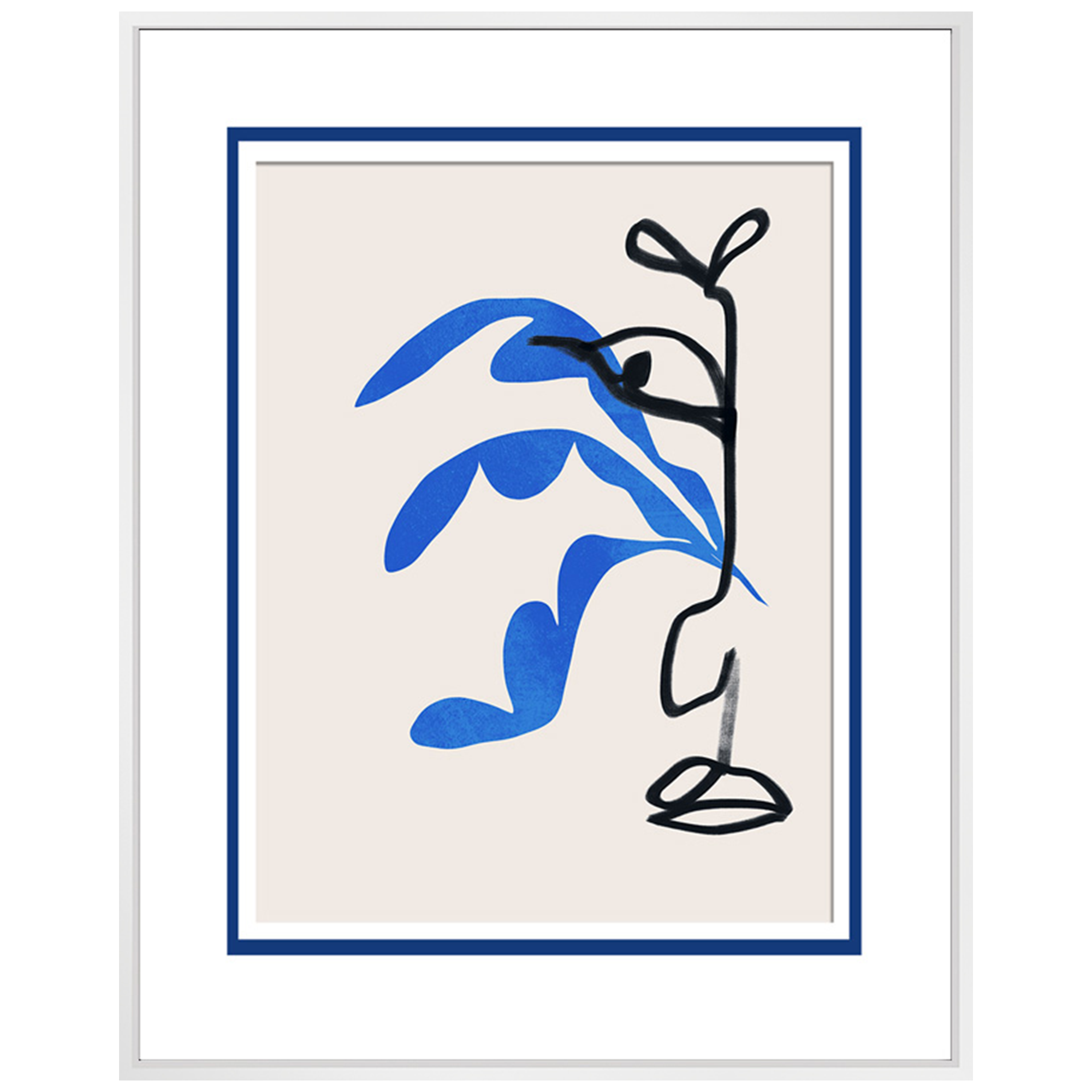 Blue Flowers Abstract Art Wall art ASCB0006A - 40*50cm