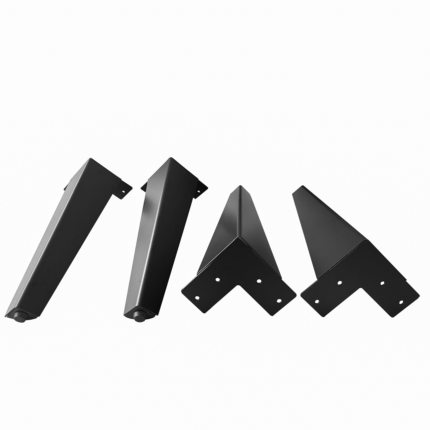 G800412-A-41cm Cone Coffee Table Legs, Black Powder Coated, Set/4