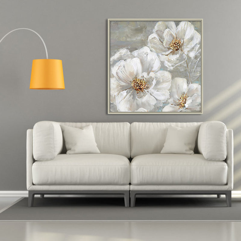 Silver peony Wall art ARJA1213A - 80*80cm