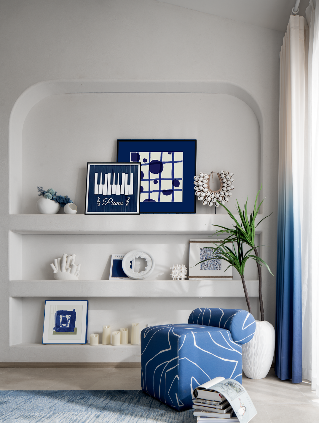 Abstract pattern IV Wall art ASBA2009D - 60*60cm