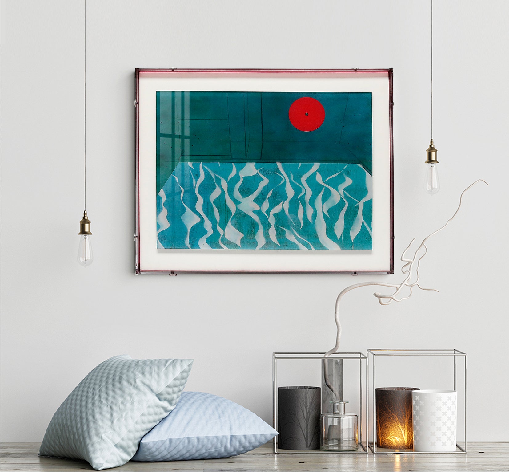 Red sun Abstract art Wall art ASBA4029A - 40*50cm