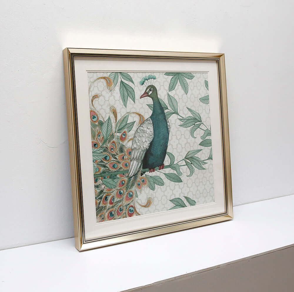 Green Peafowl II Wall Arts ASDB2002B - 60*60cm